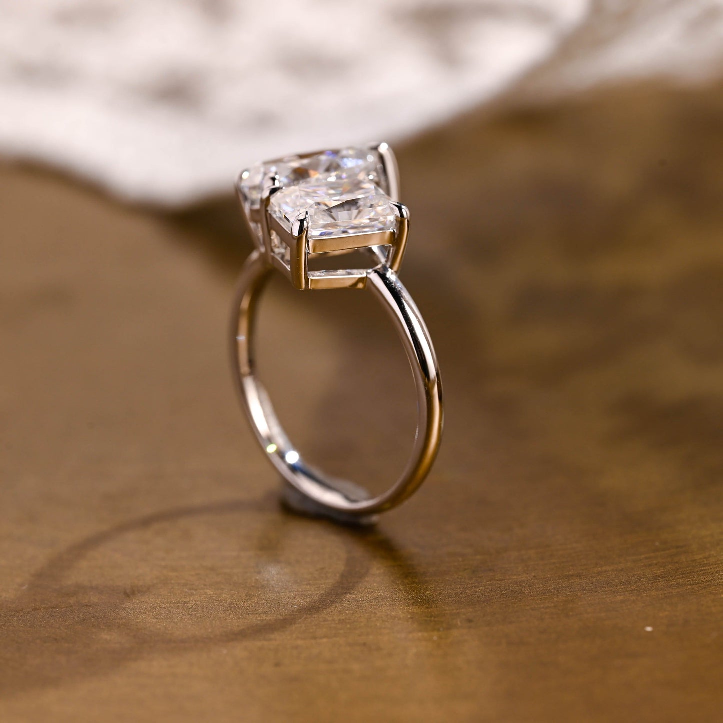 2 CT Round Three Stones Lab Grown Diamond Engagement Ring