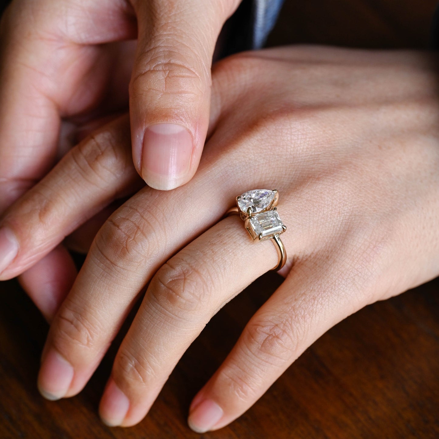 2 CT Round Three Stones Lab Grown Diamond Engagement Ring