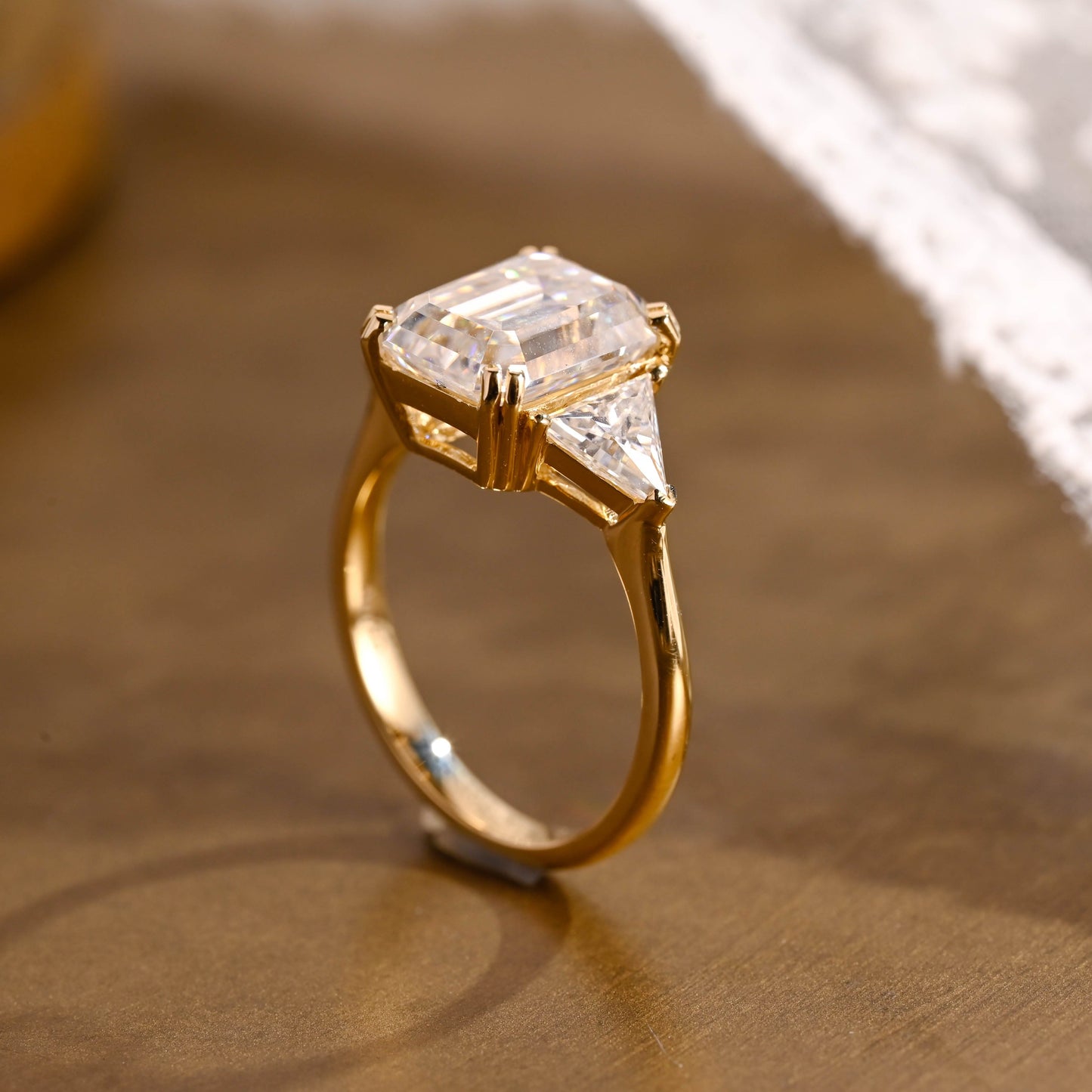 2 CT Round Three Stones Lab Grown Diamond Engagement Ring