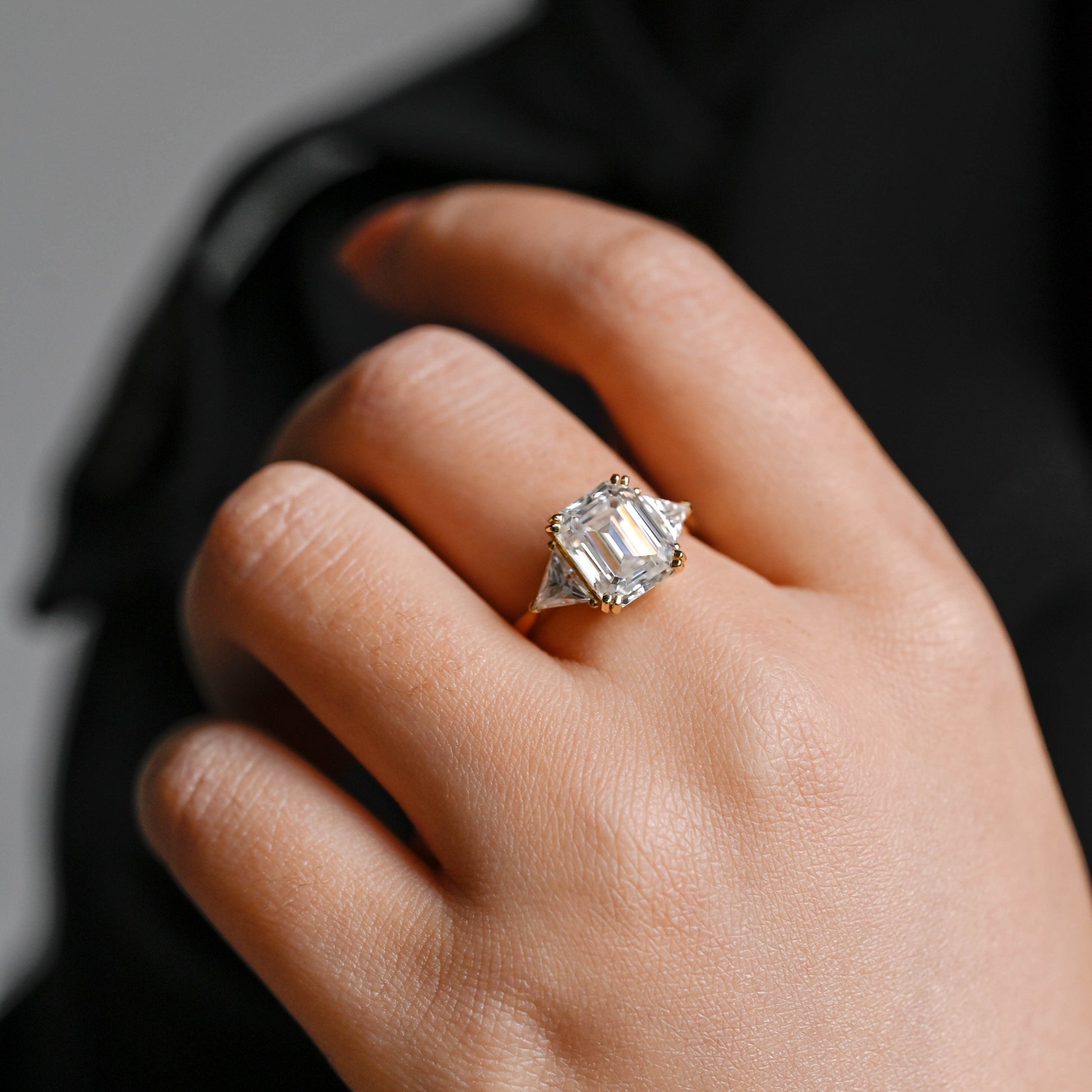 2 CT Round Three Stones Lab Grown Diamond Engagement Ring