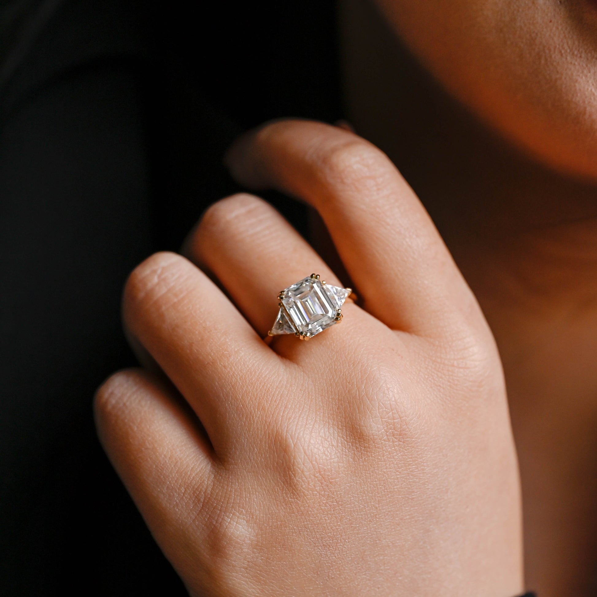 2 CT Round Three Stones Lab Grown Diamond Engagement Ring
