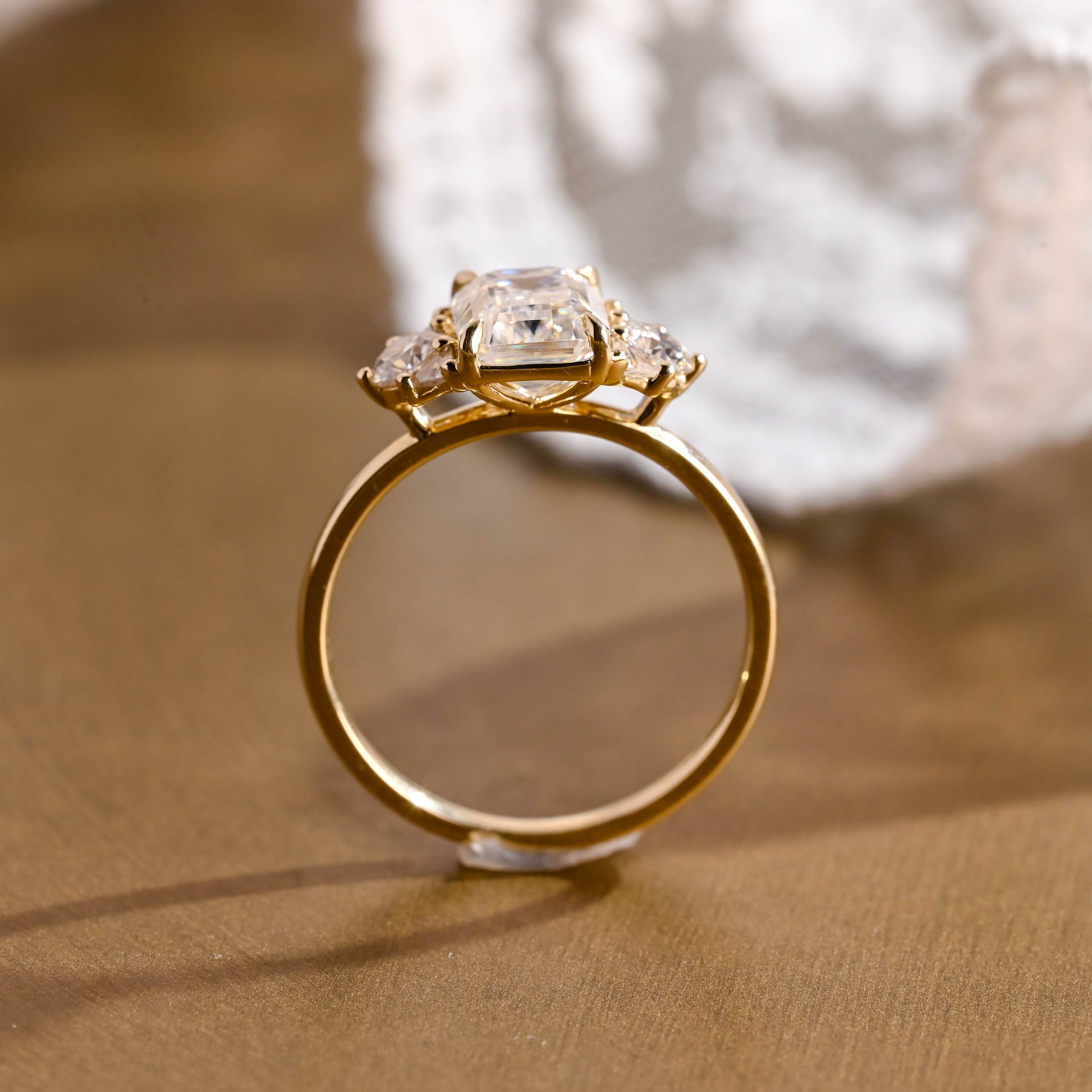 2 CT Round Three Stones Lab Grown Diamond Engagement Ring