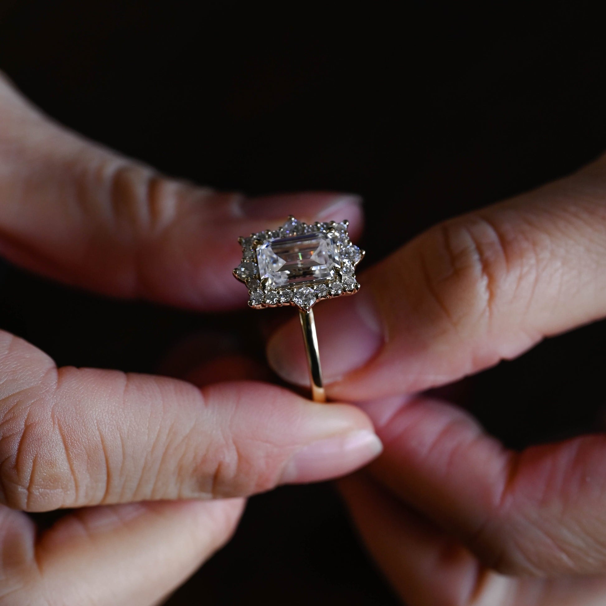 2 CT Round Three Stones Lab Grown Diamond Engagement Ring
