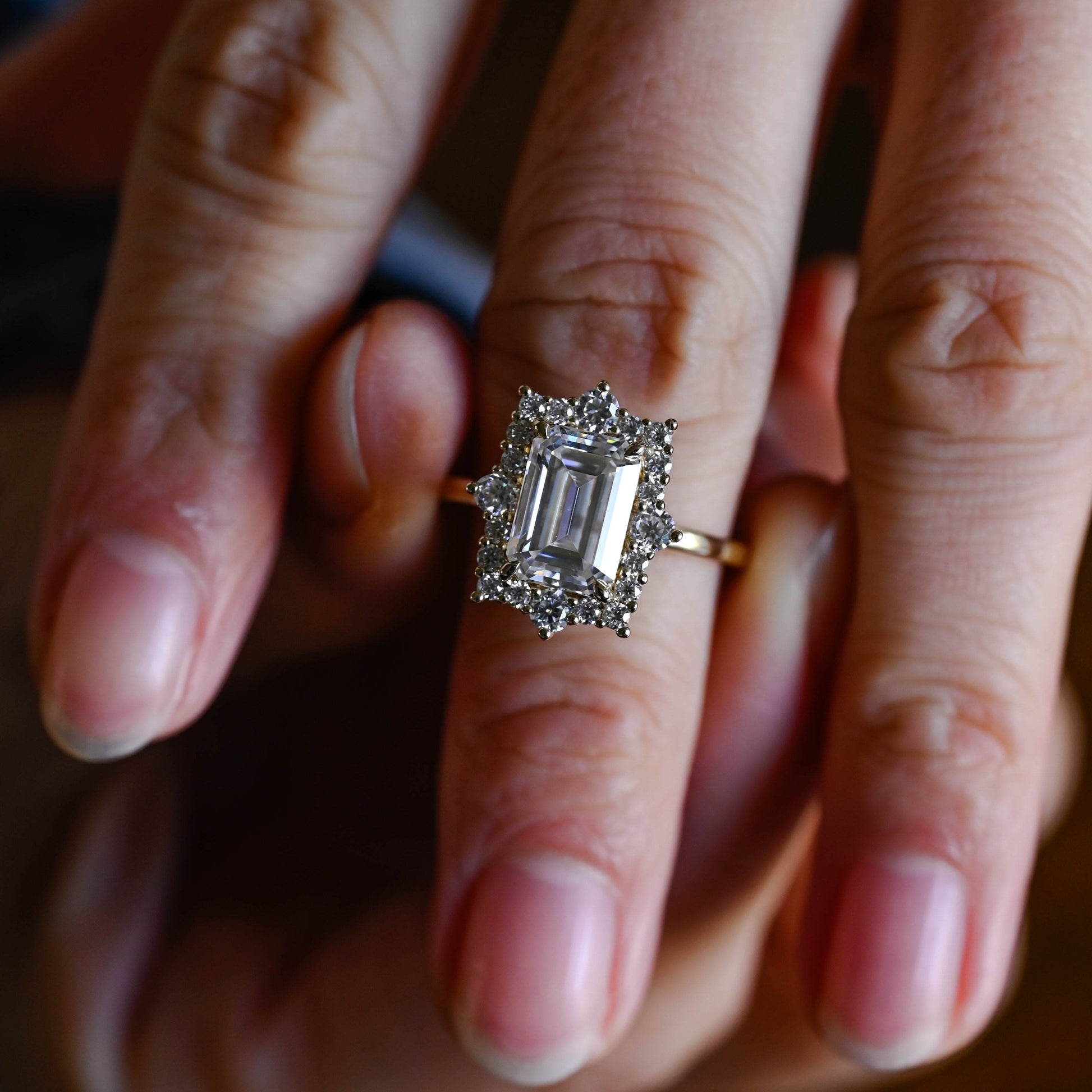 2 CT Round Three Stones Lab Grown Diamond Engagement Ring