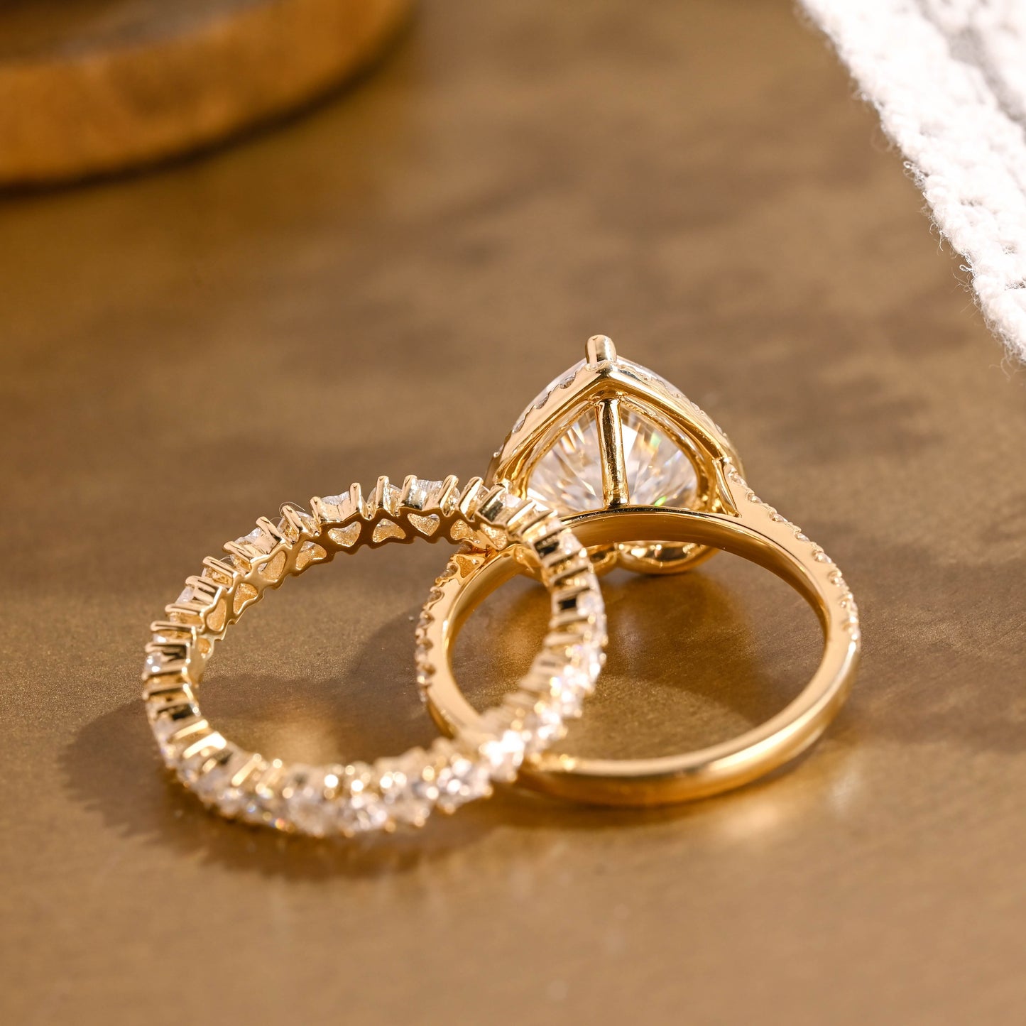3.0 CT Round Pave Lab Grown Diamond Bridal Set