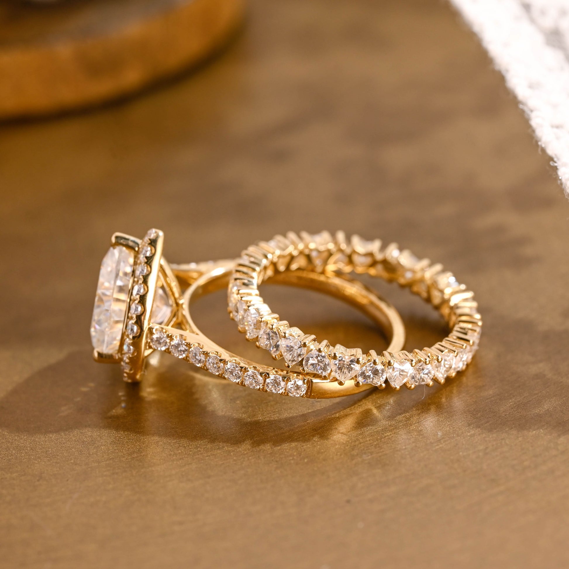 3.0 CT Round Pave Lab Grown Diamond Bridal Set