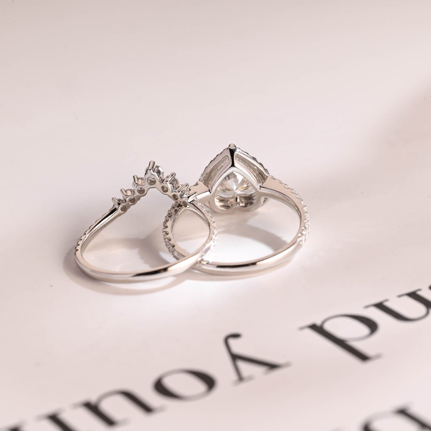 3.0 CT Round Pave Lab Grown Diamond Bridal Set