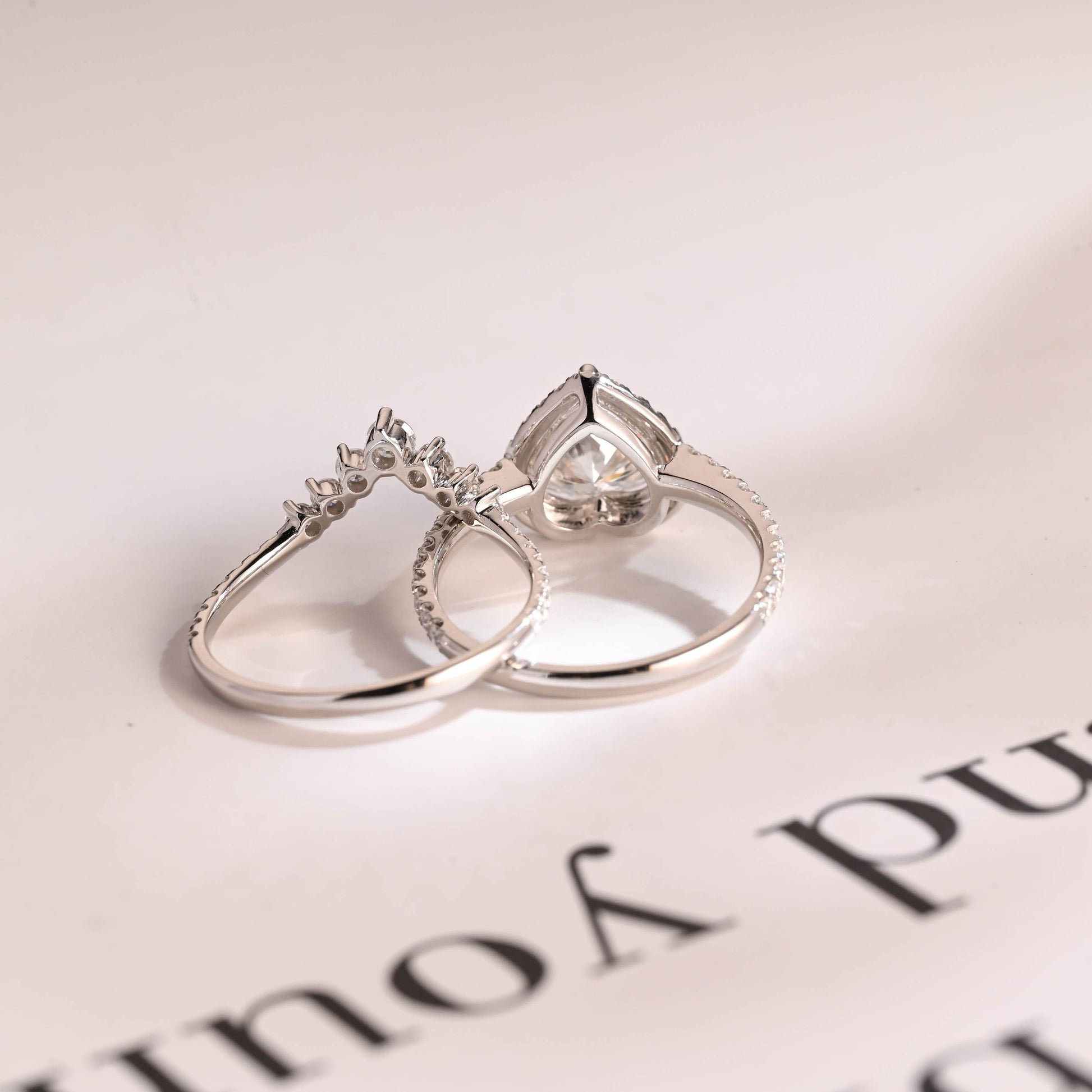 3.0 CT Round Pave Lab Grown Diamond Bridal Set