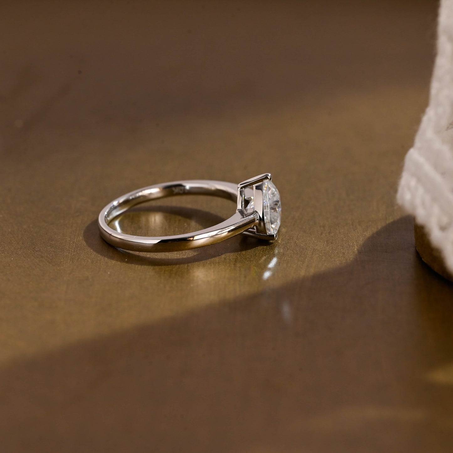 2 CT Round Three Stones Lab Grown Diamond Engagement Ring