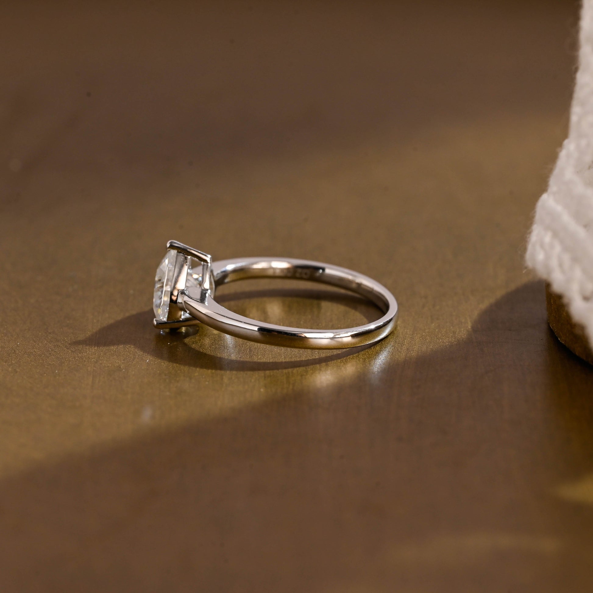 2 CT Round Three Stones Lab Grown Diamond Engagement Ring