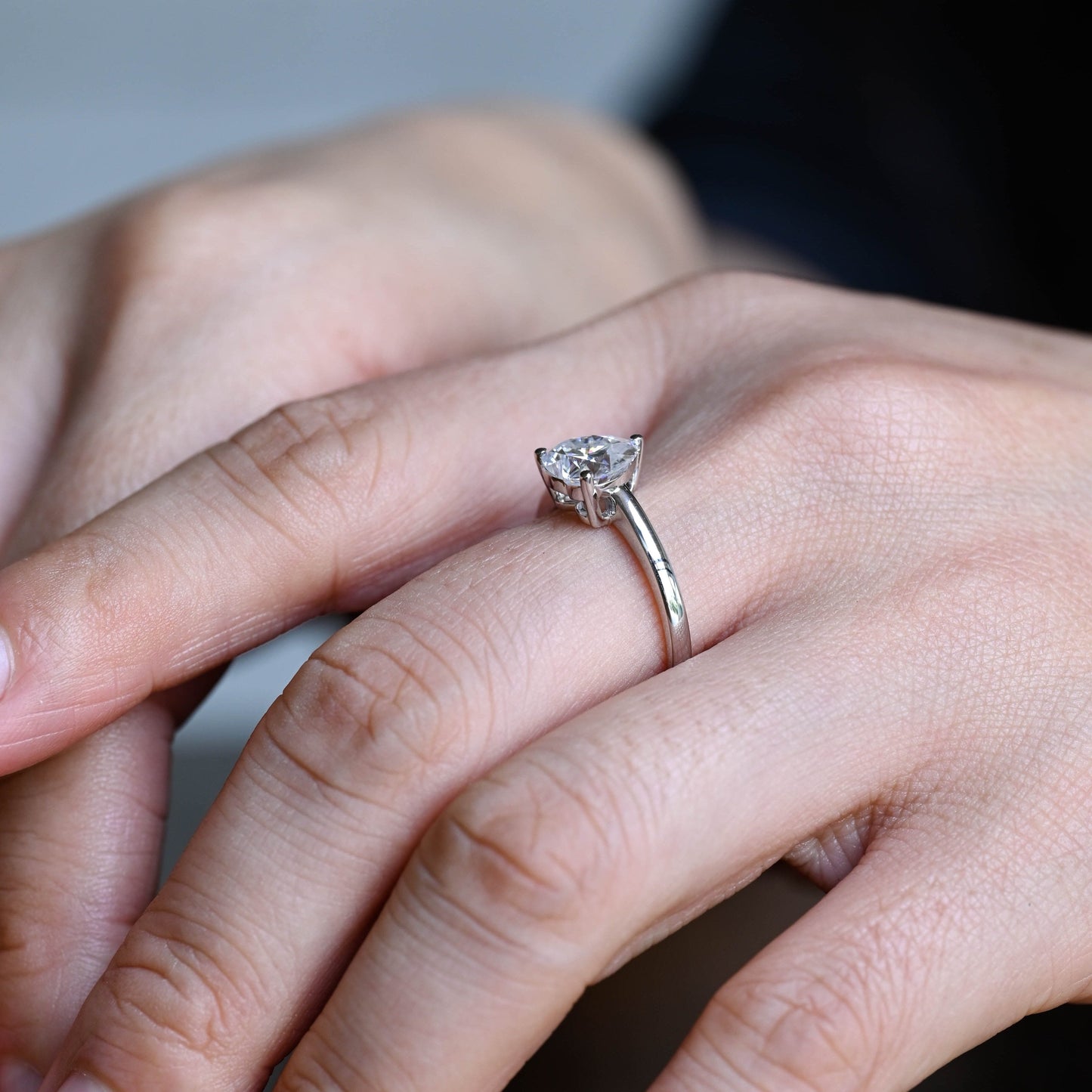2 CT Round Three Stones Lab Grown Diamond Engagement Ring