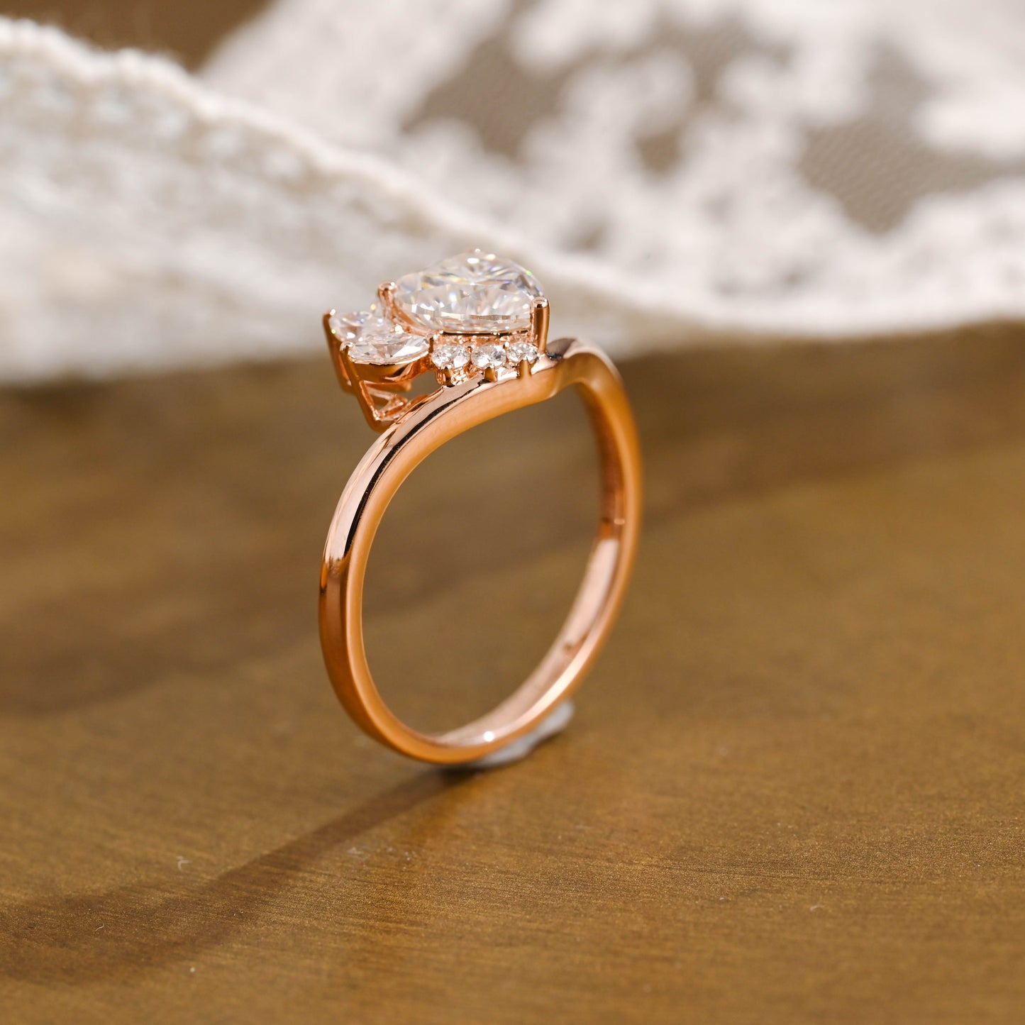2 CT Round Three Stones Lab Grown Diamond Engagement Ring