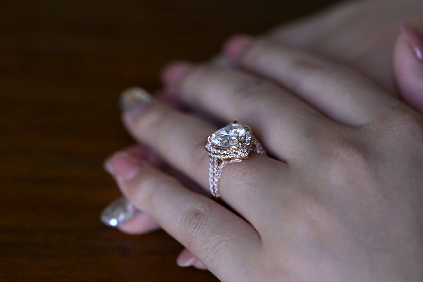 2 CT Round Three Stones Lab Grown Diamond Engagement Ring