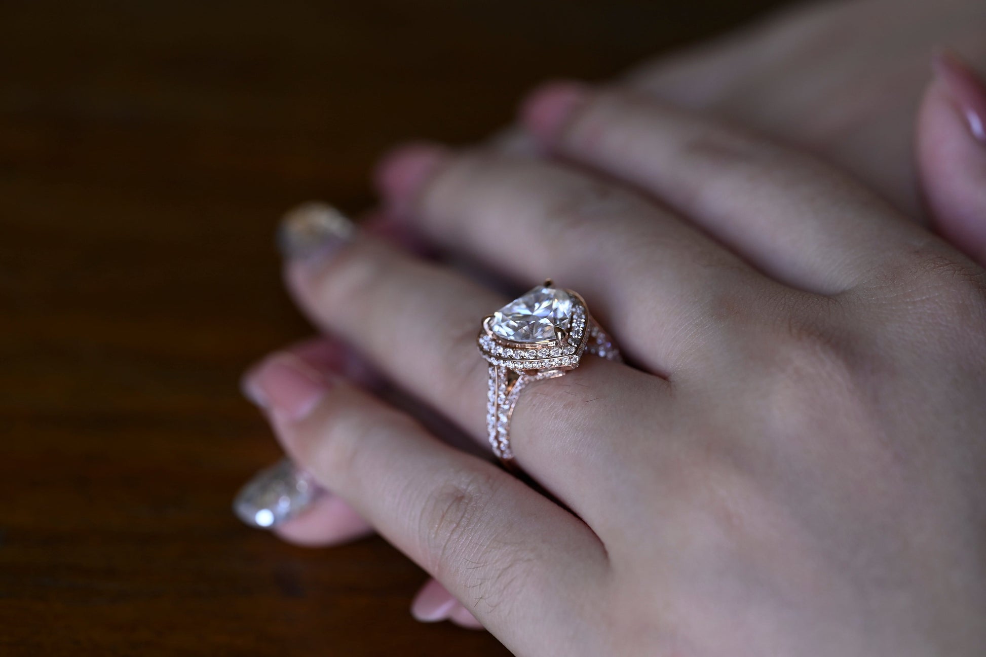 2 CT Round Three Stones Lab Grown Diamond Engagement Ring