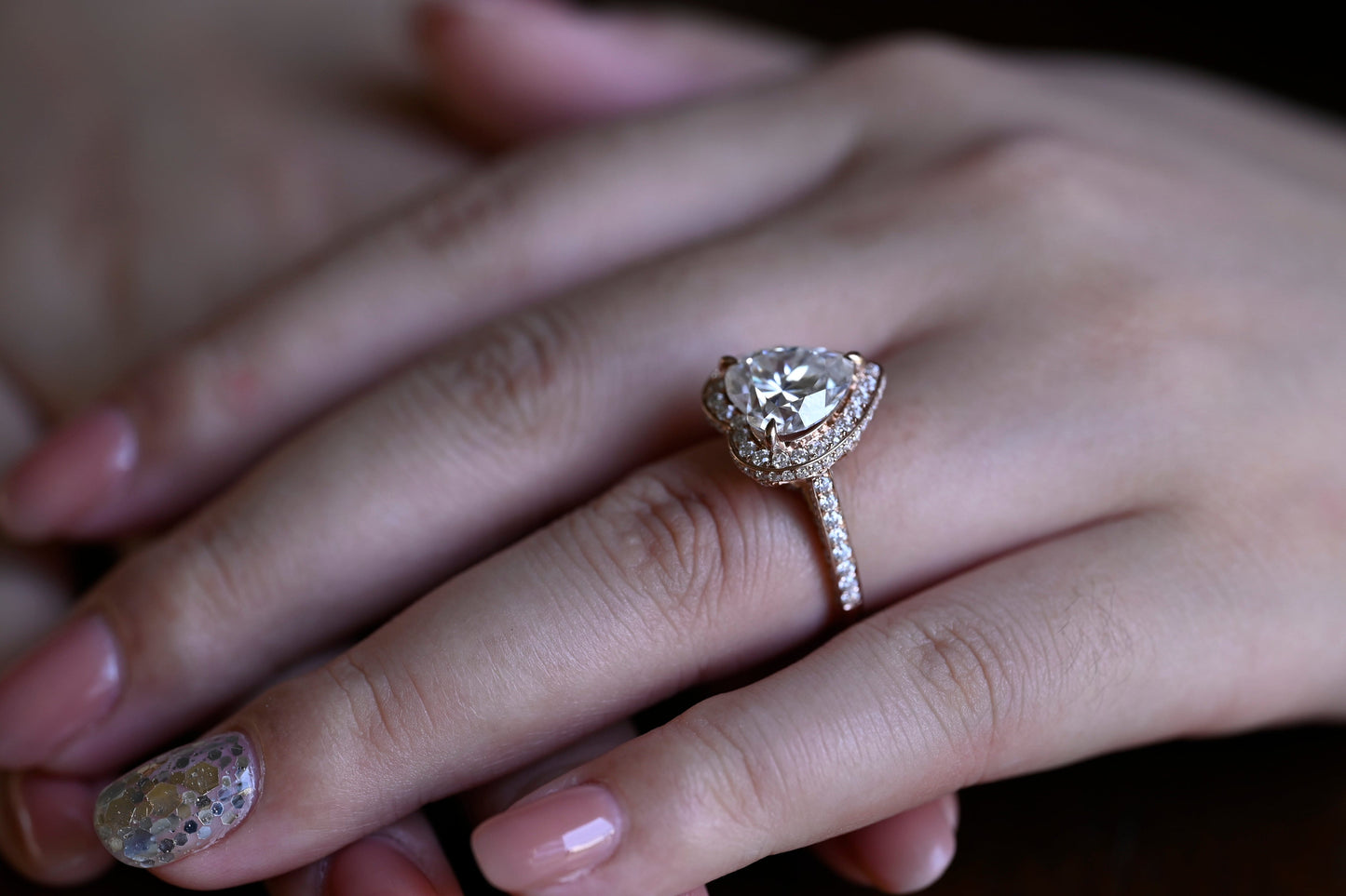 2 CT Round Three Stones Lab Grown Diamond Engagement Ring