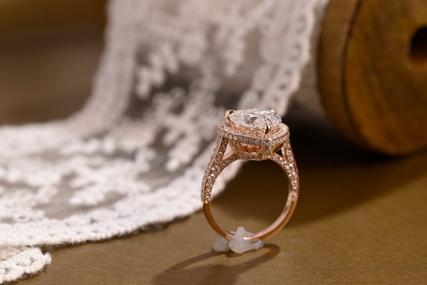 2 CT Round Three Stones Lab Grown Diamond Engagement Ring