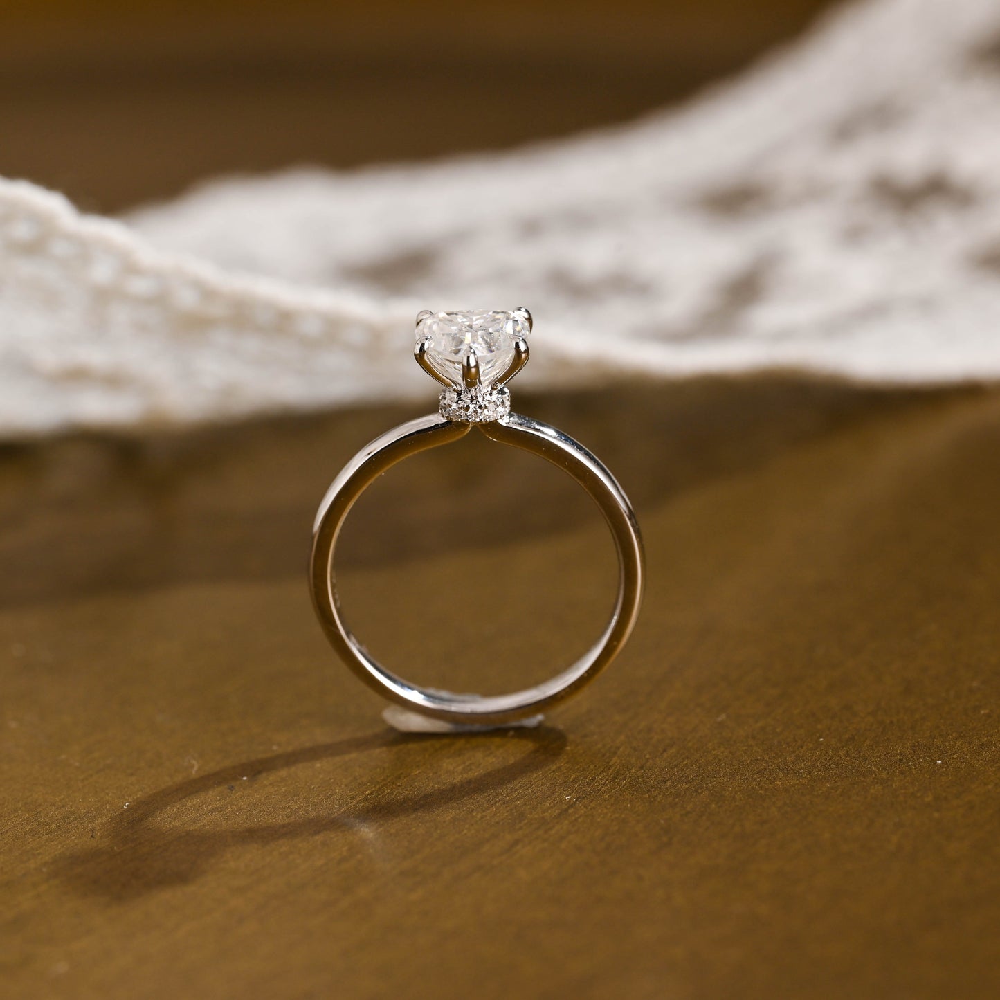 2 CT Round Three Stones Lab Grown Diamond Engagement Ring