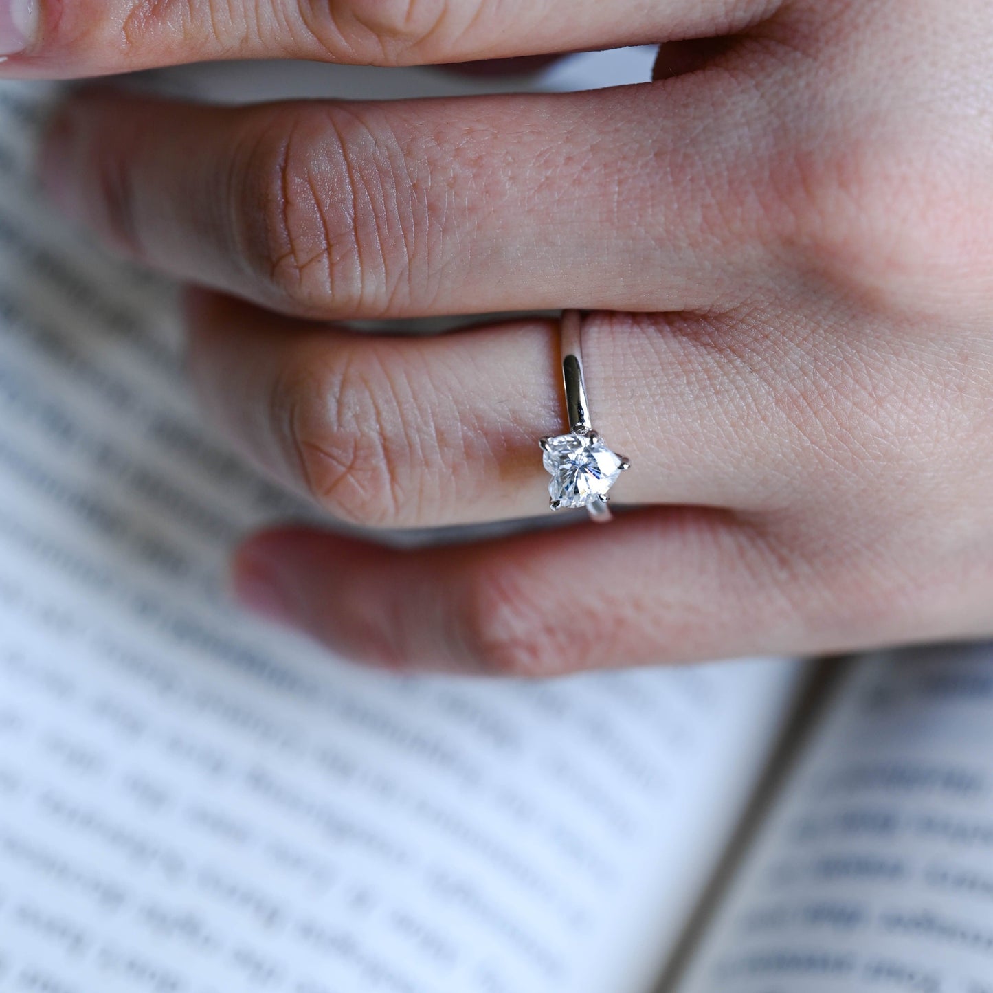 2 CT Round Three Stones Lab Grown Diamond Engagement Ring