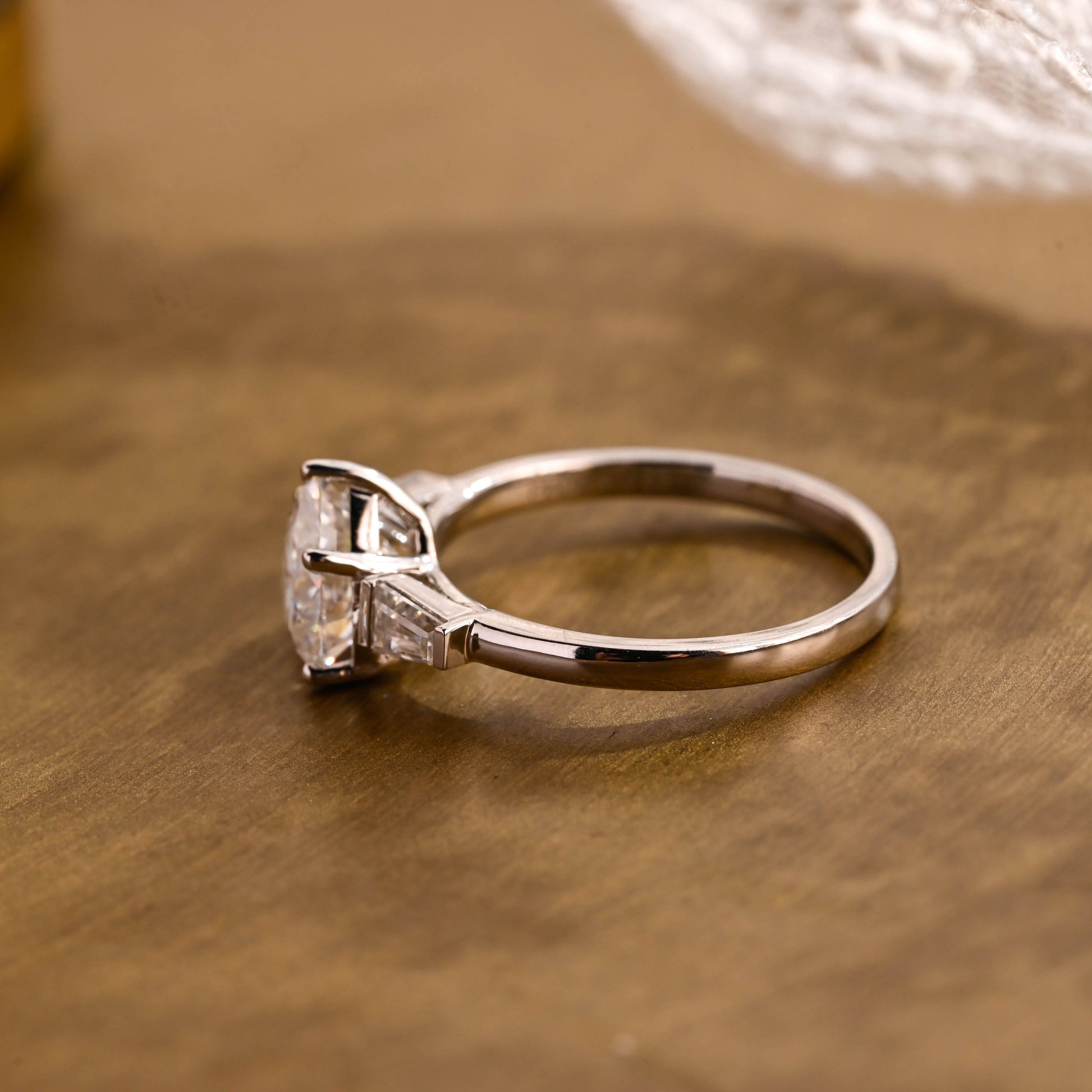 2 CT Round Three Stones Lab Grown Diamond Engagement Ring