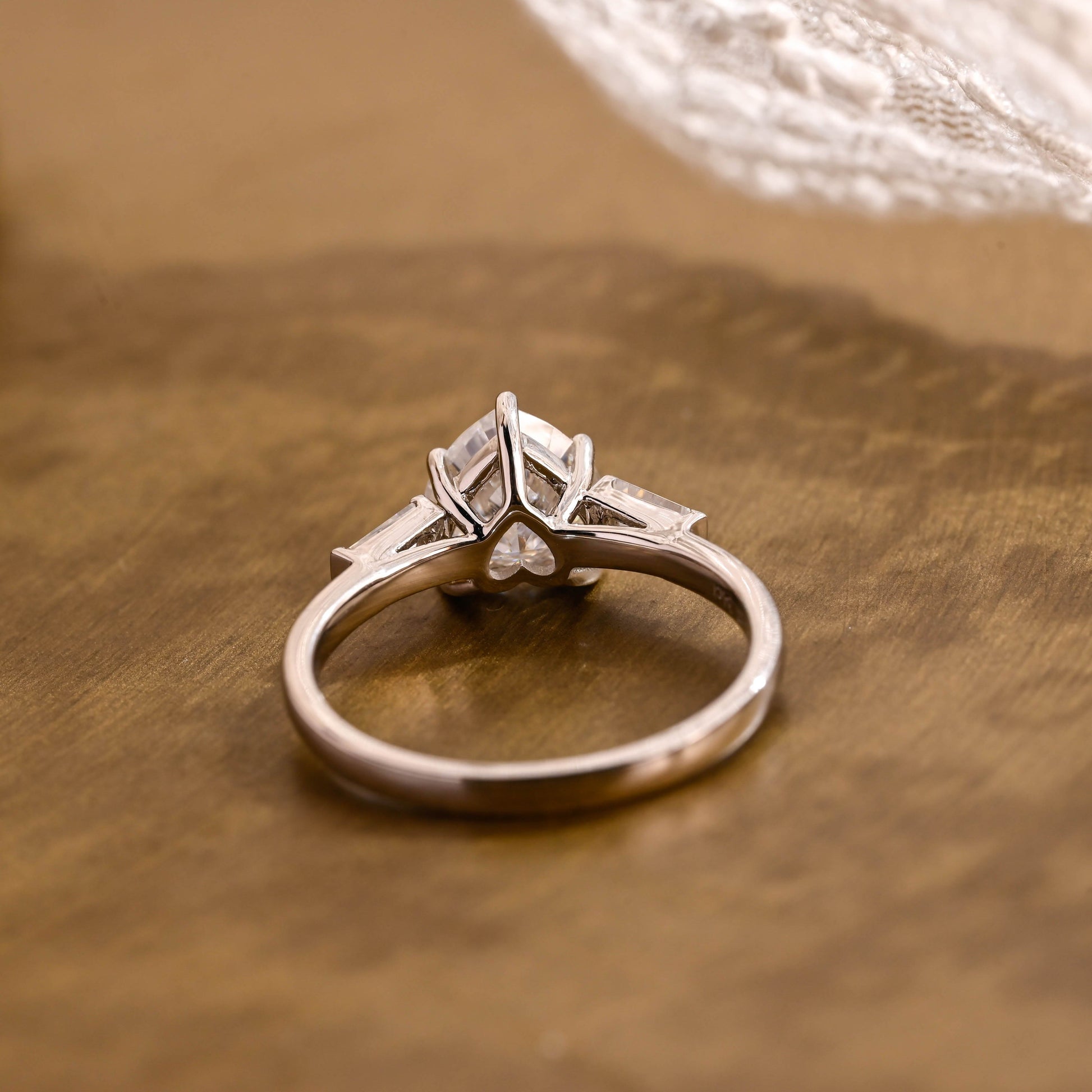 2 CT Round Three Stones Lab Grown Diamond Engagement Ring