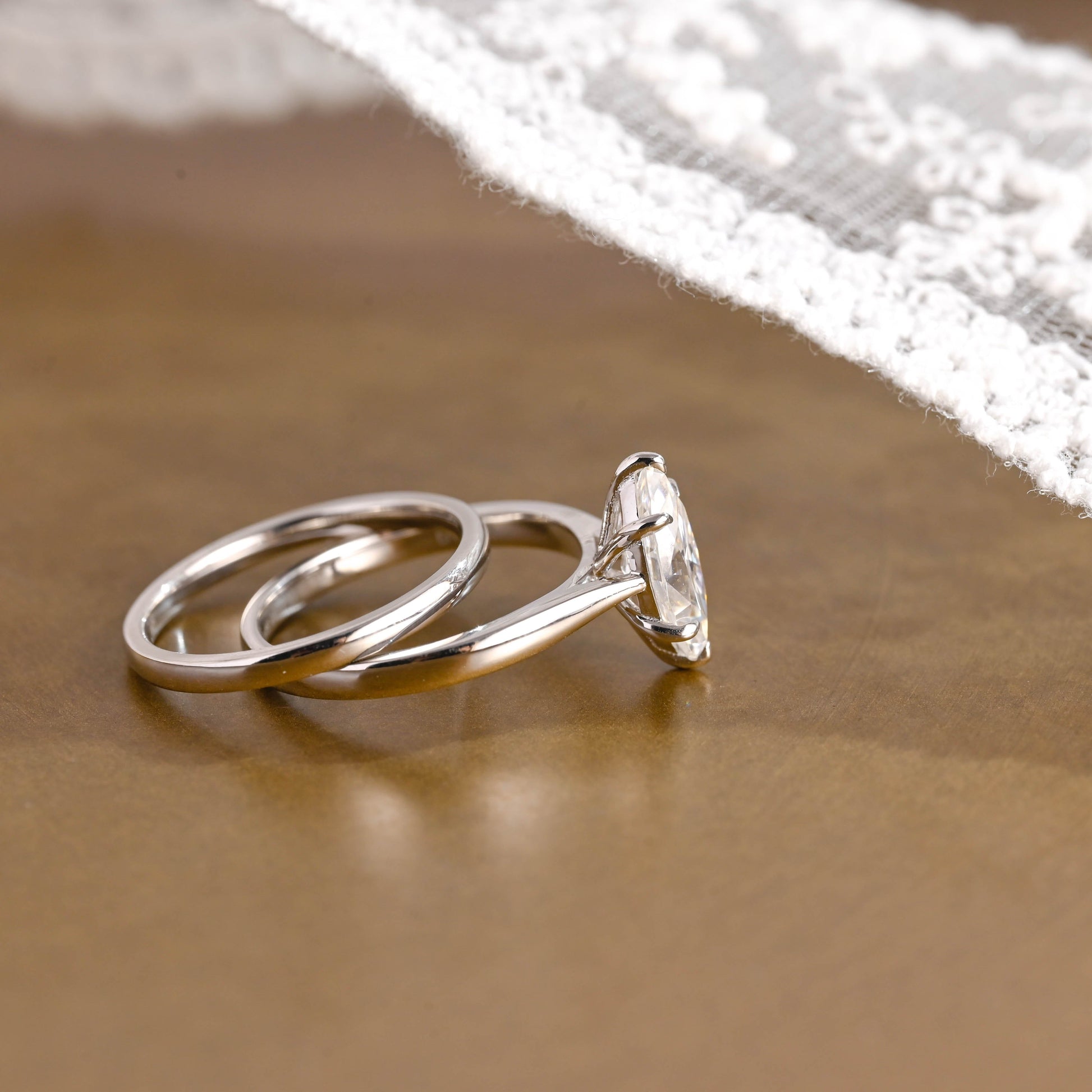 3.0 CT Round Pave Lab Grown Diamond Bridal Set