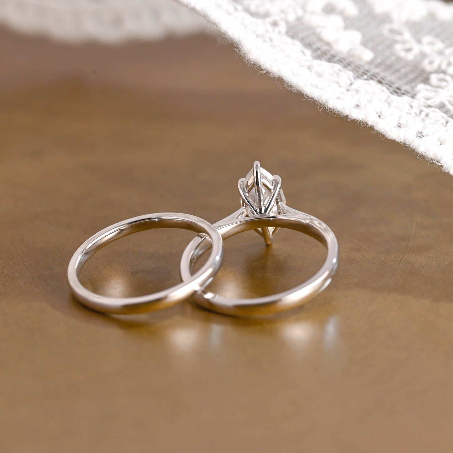 3.0 CT Round Pave Lab Grown Diamond Bridal Set