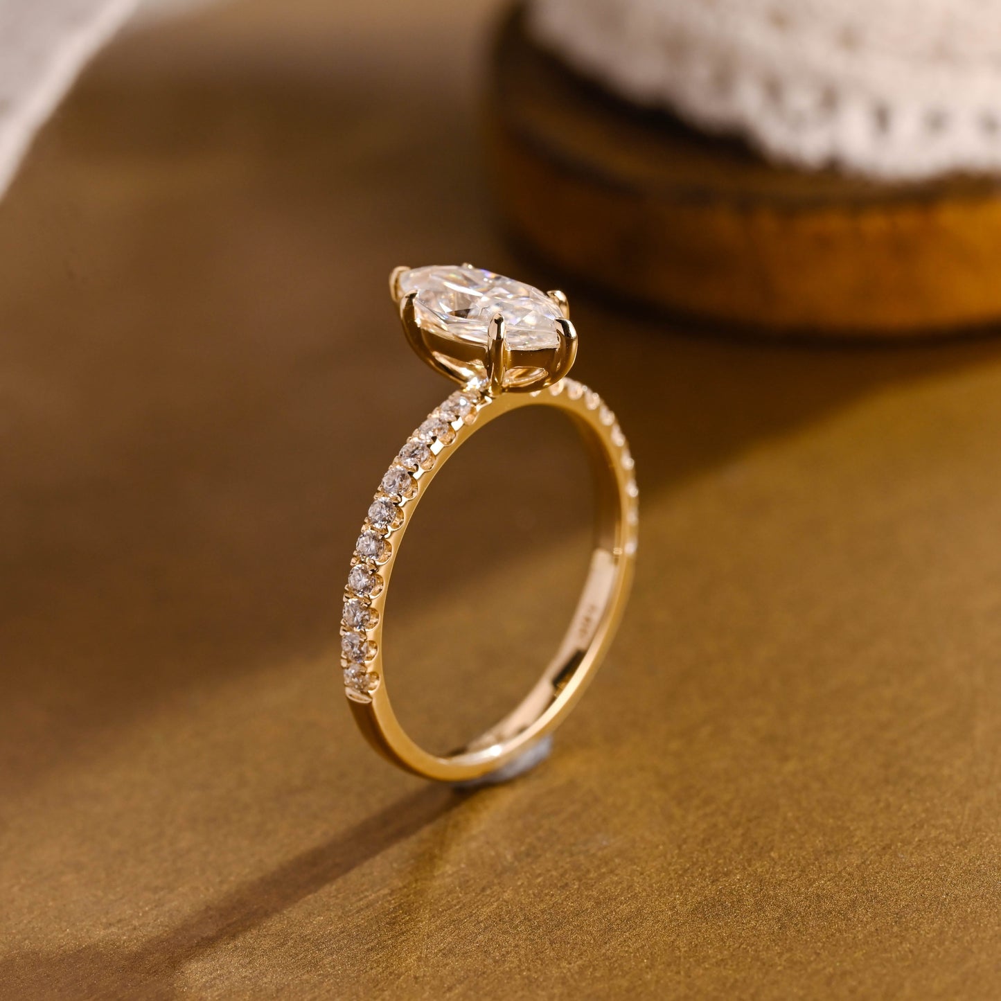 2 CT Round Three Stones Lab Grown Diamond Engagement Ring