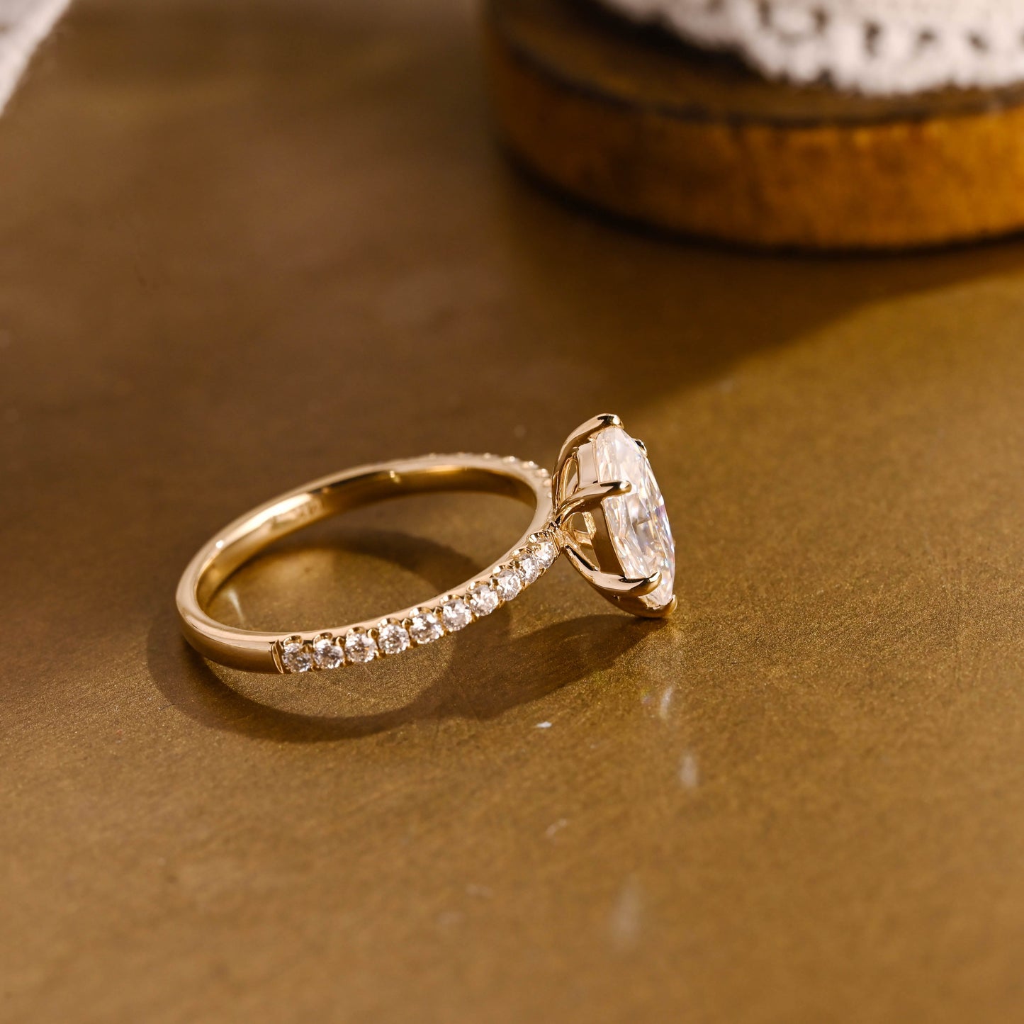 2 CT Round Three Stones Lab Grown Diamond Engagement Ring