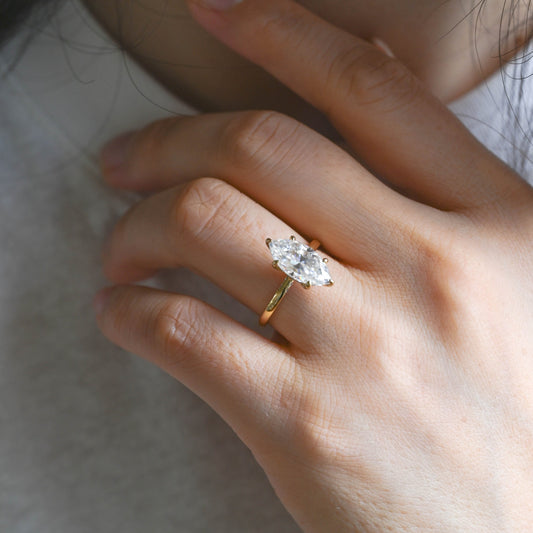 2 CT Round Three Stones Lab Grown Diamond Engagement Ring