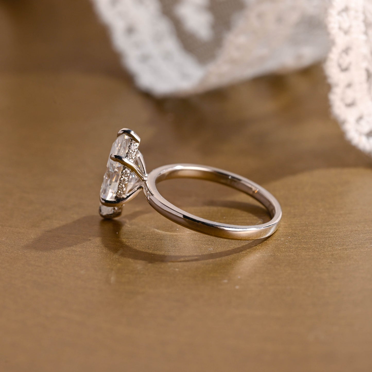 2 CT Round Three Stones Lab Grown Diamond Engagement Ring