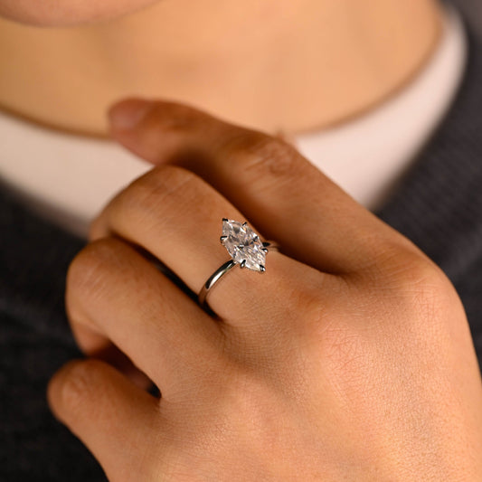 2 CT Round Three Stones Lab Grown Diamond Engagement Ring