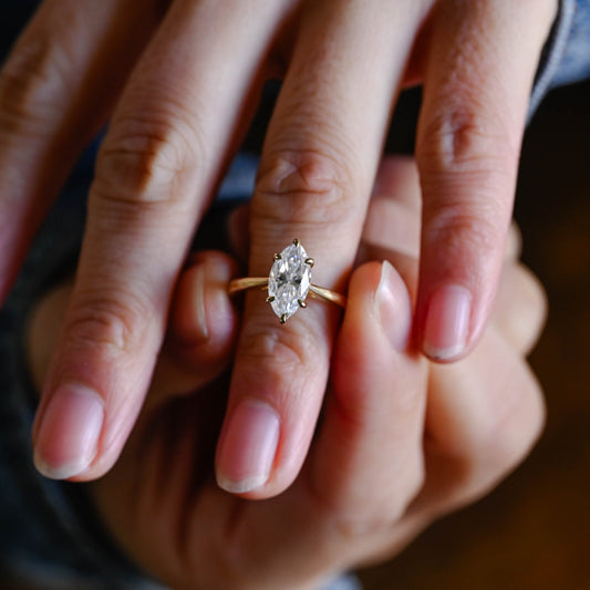 2 CT Round Three Stones Lab Grown Diamond Engagement Ring
