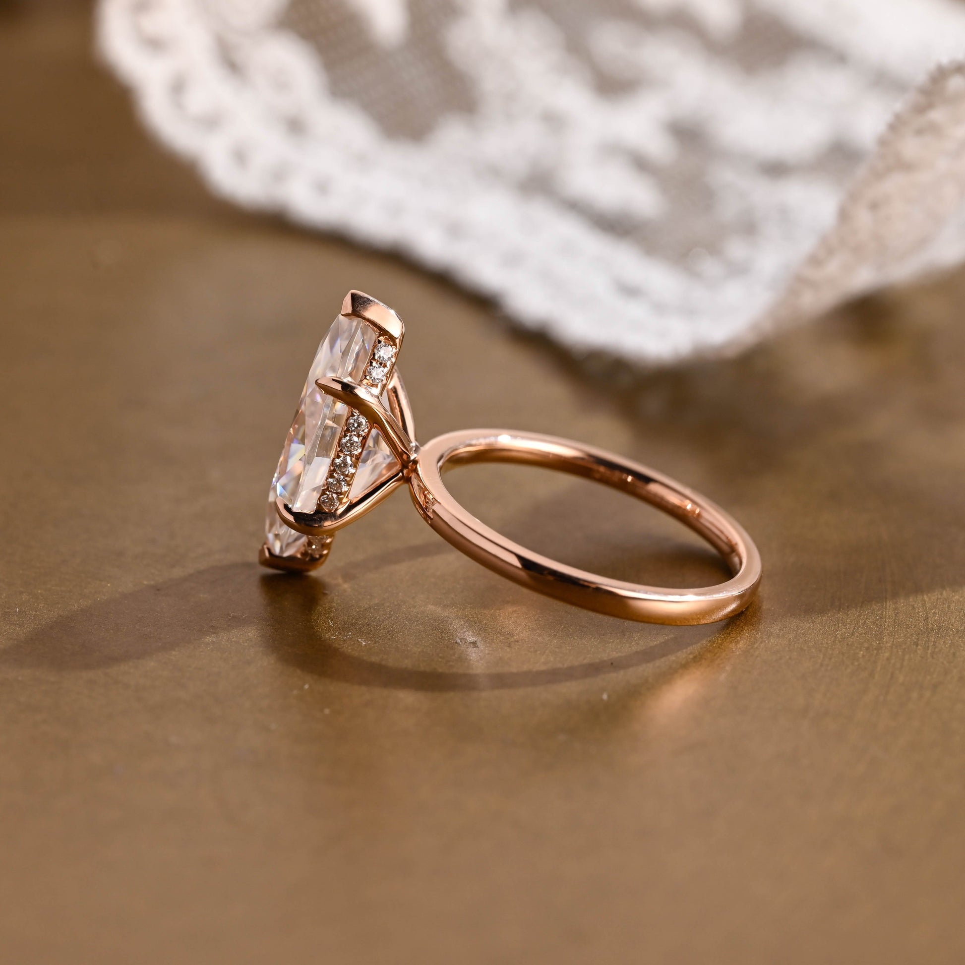 2 CT Round Three Stones Lab Grown Diamond Engagement Ring