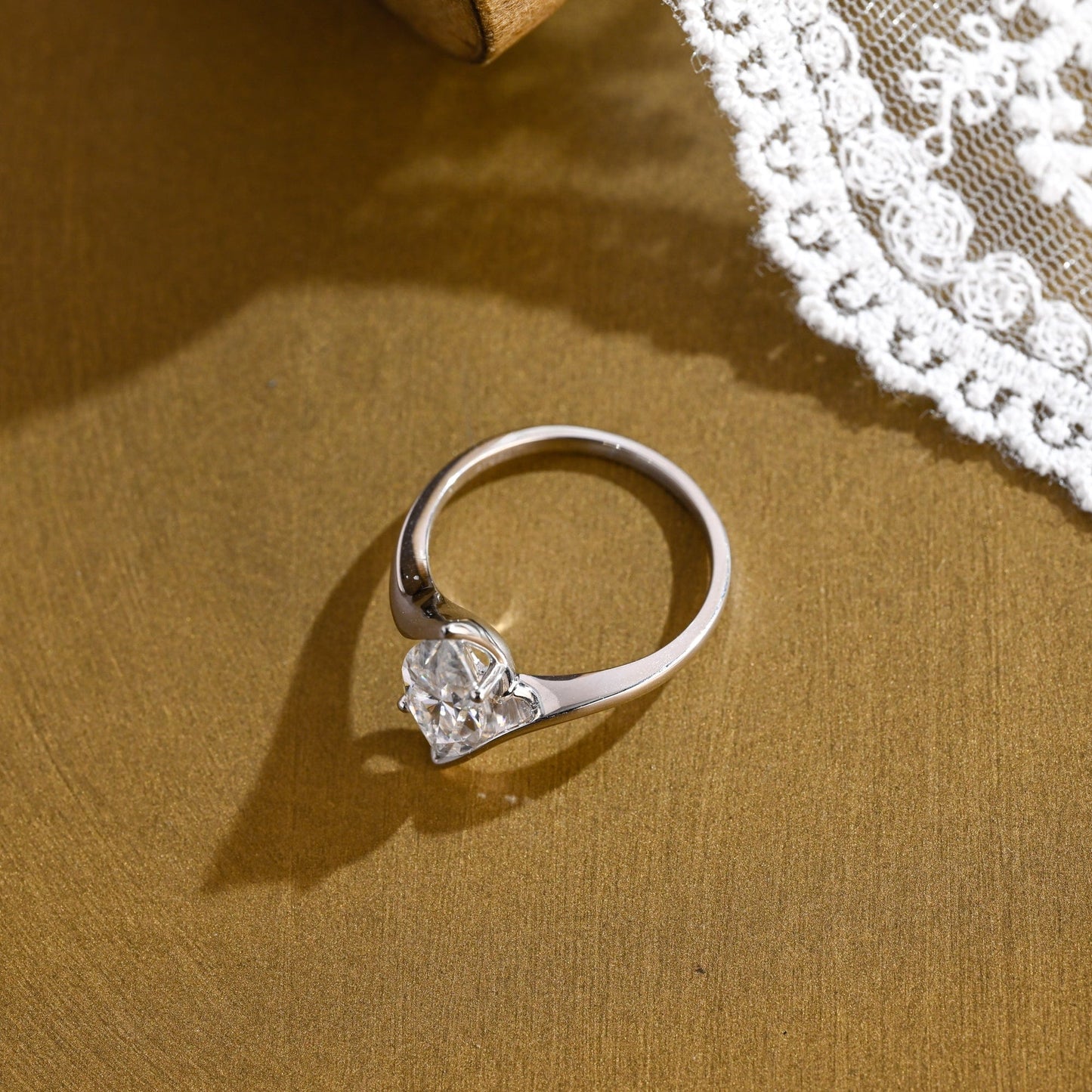 2 CT Round Three Stones Lab Grown Diamond Engagement Ring