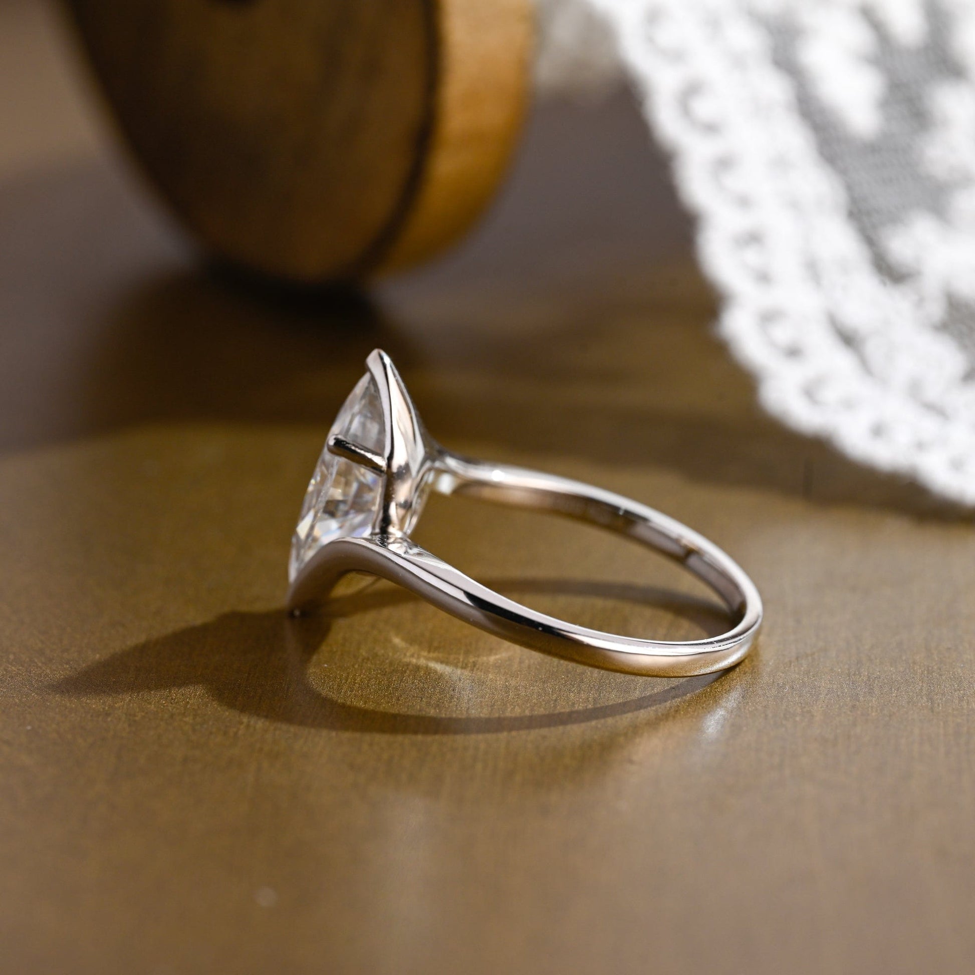 2 CT Round Three Stones Lab Grown Diamond Engagement Ring