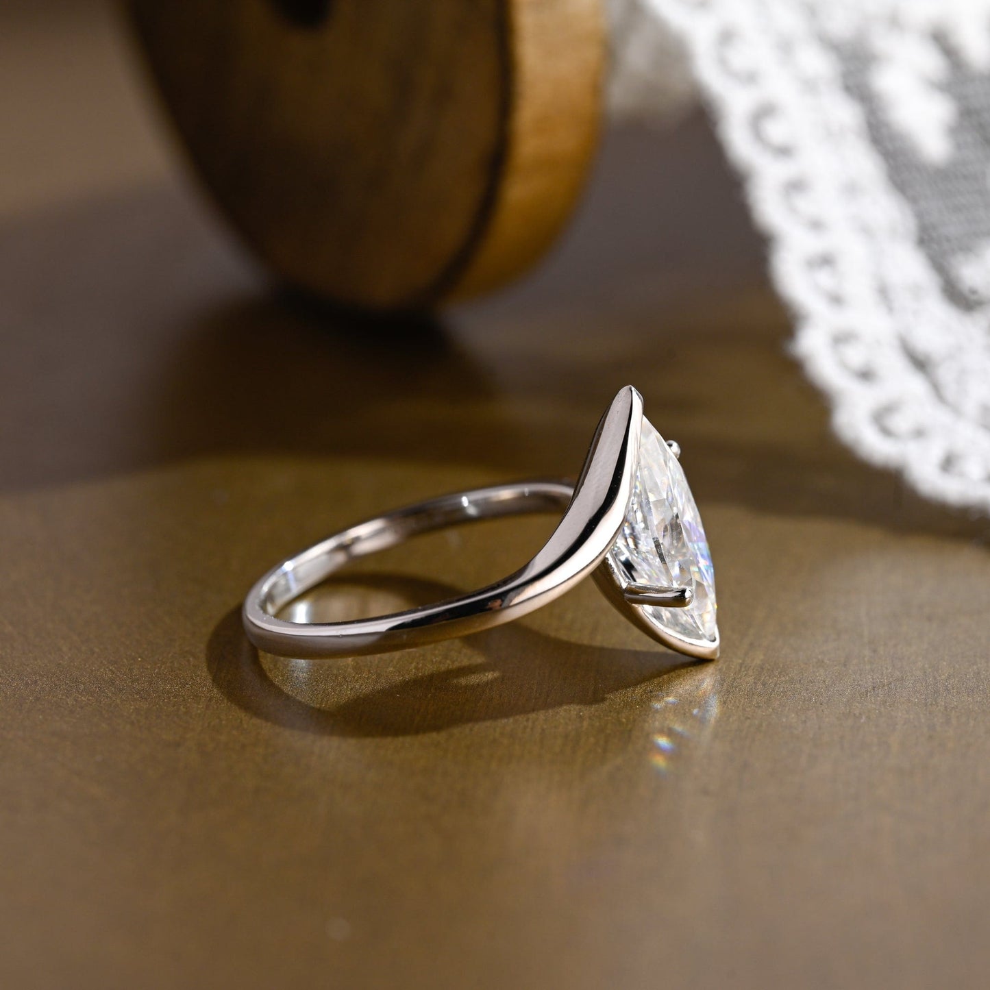 2 CT Round Three Stones Lab Grown Diamond Engagement Ring