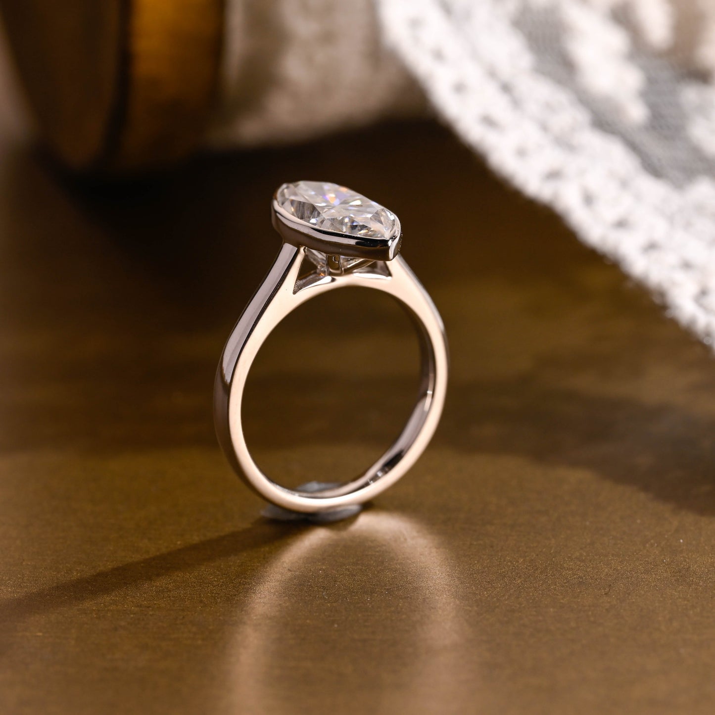 2 CT Round Three Stones Lab Grown Diamond Engagement Ring