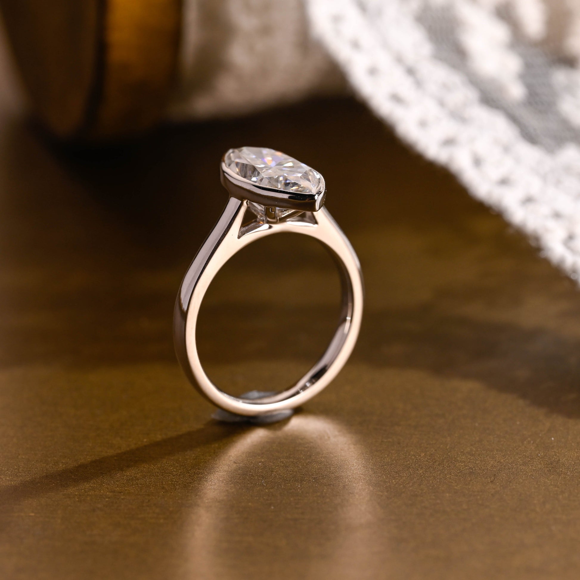 2 CT Round Three Stones Lab Grown Diamond Engagement Ring