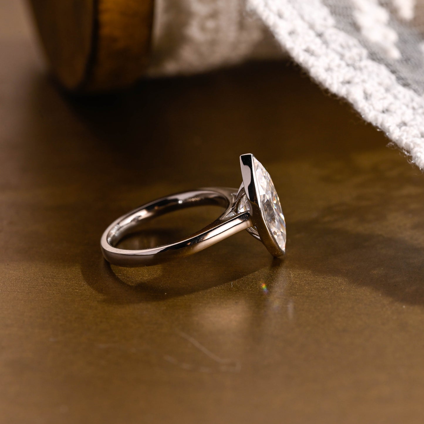 2 CT Round Three Stones Lab Grown Diamond Engagement Ring