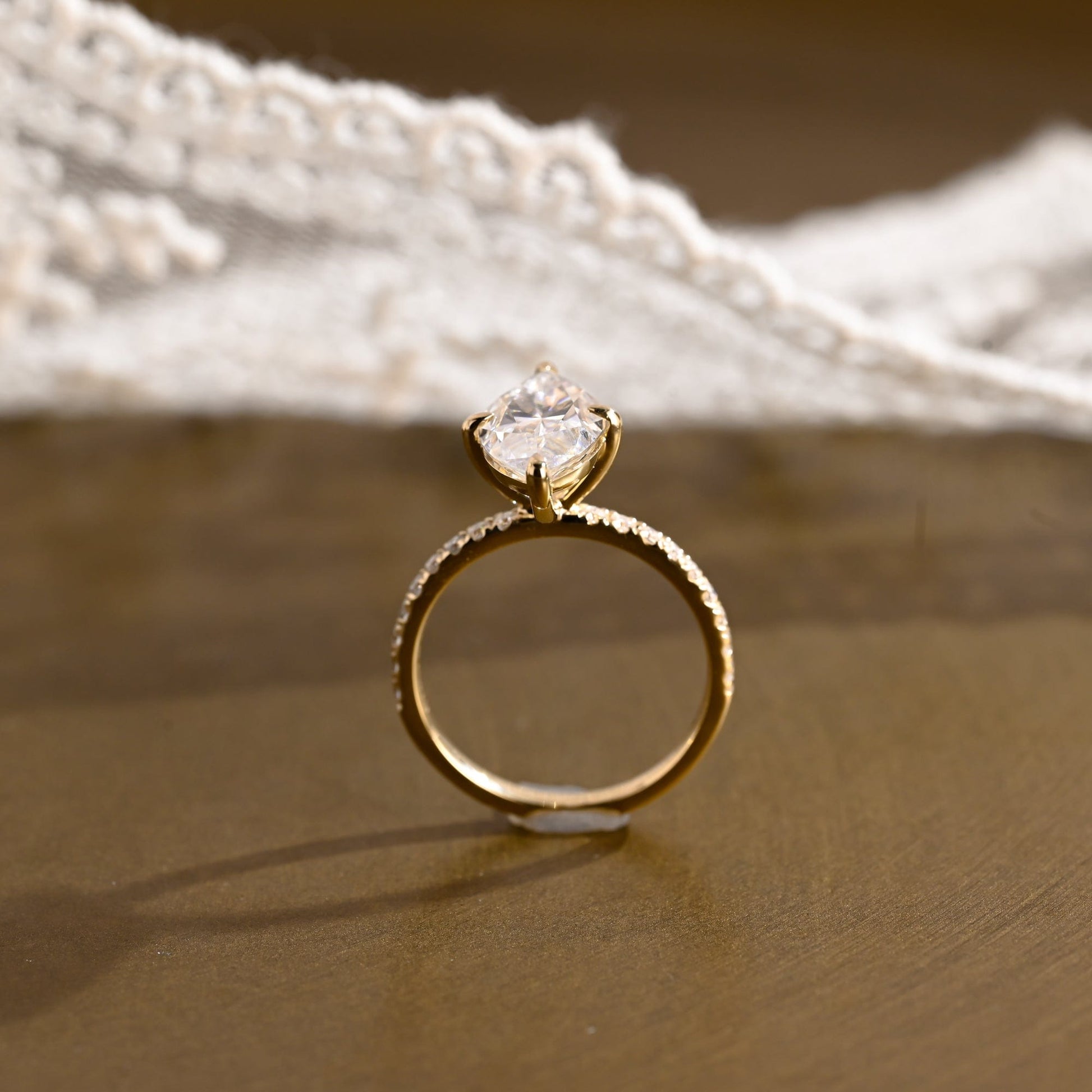 2 CT Round Three Stones Lab Grown Diamond Engagement Ring