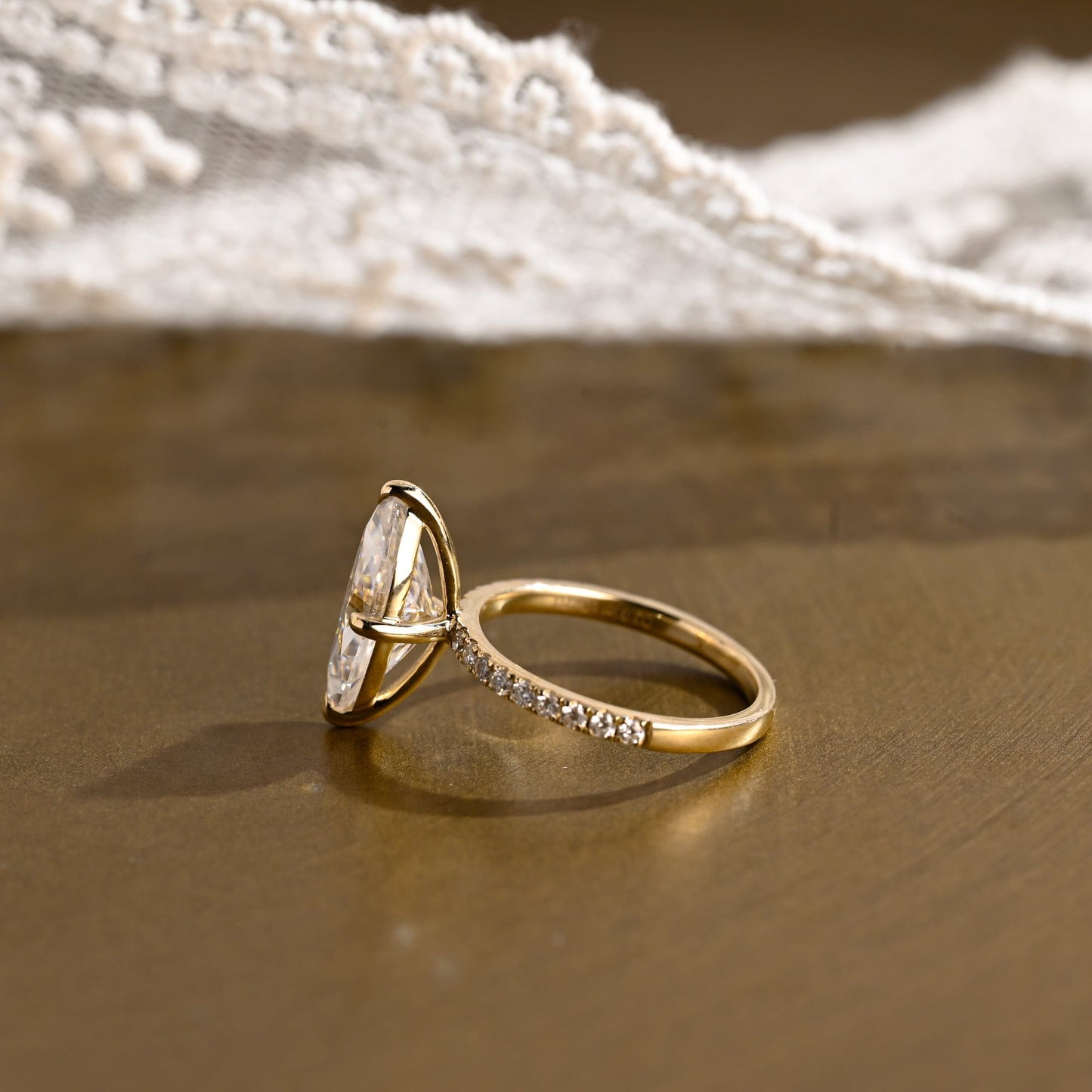 2 CT Round Three Stones Lab Grown Diamond Engagement Ring