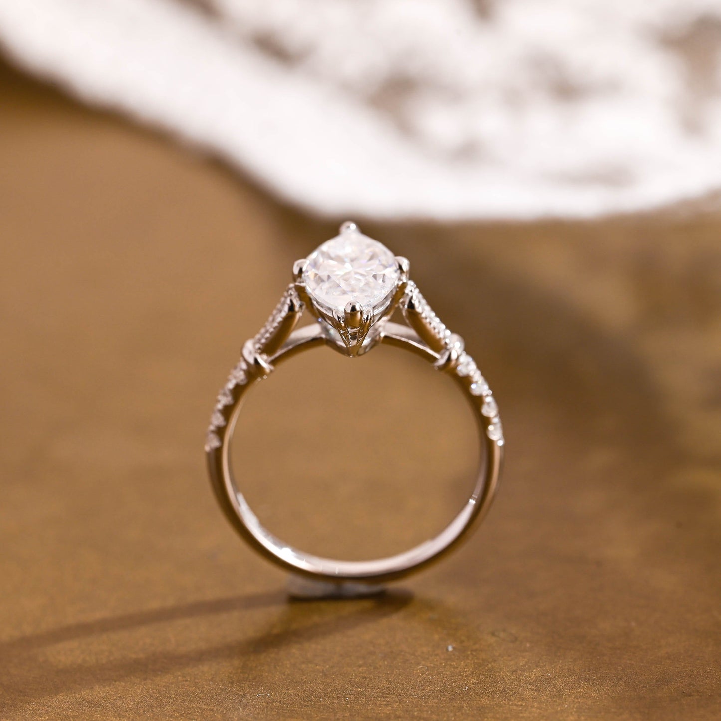 2 CT Round Three Stones Lab Grown Diamond Engagement Ring