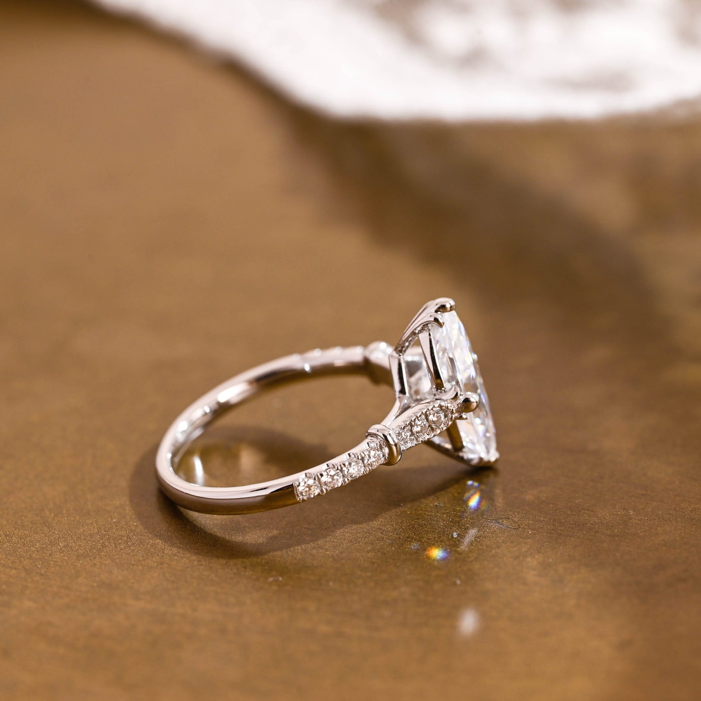 2 CT Round Three Stones Lab Grown Diamond Engagement Ring