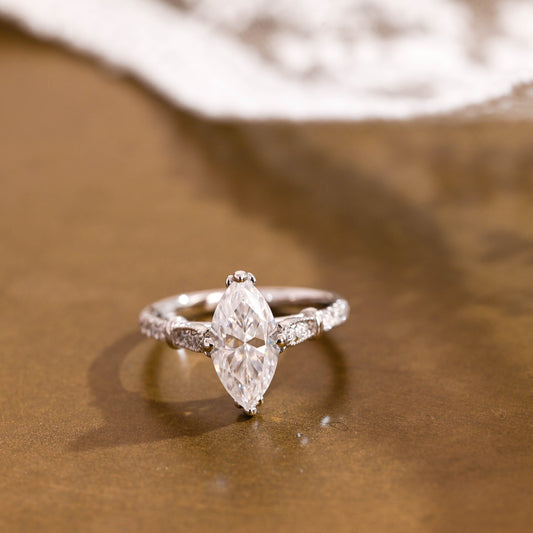 2 CT Round Three Stones Lab Grown Diamond Engagement Ring