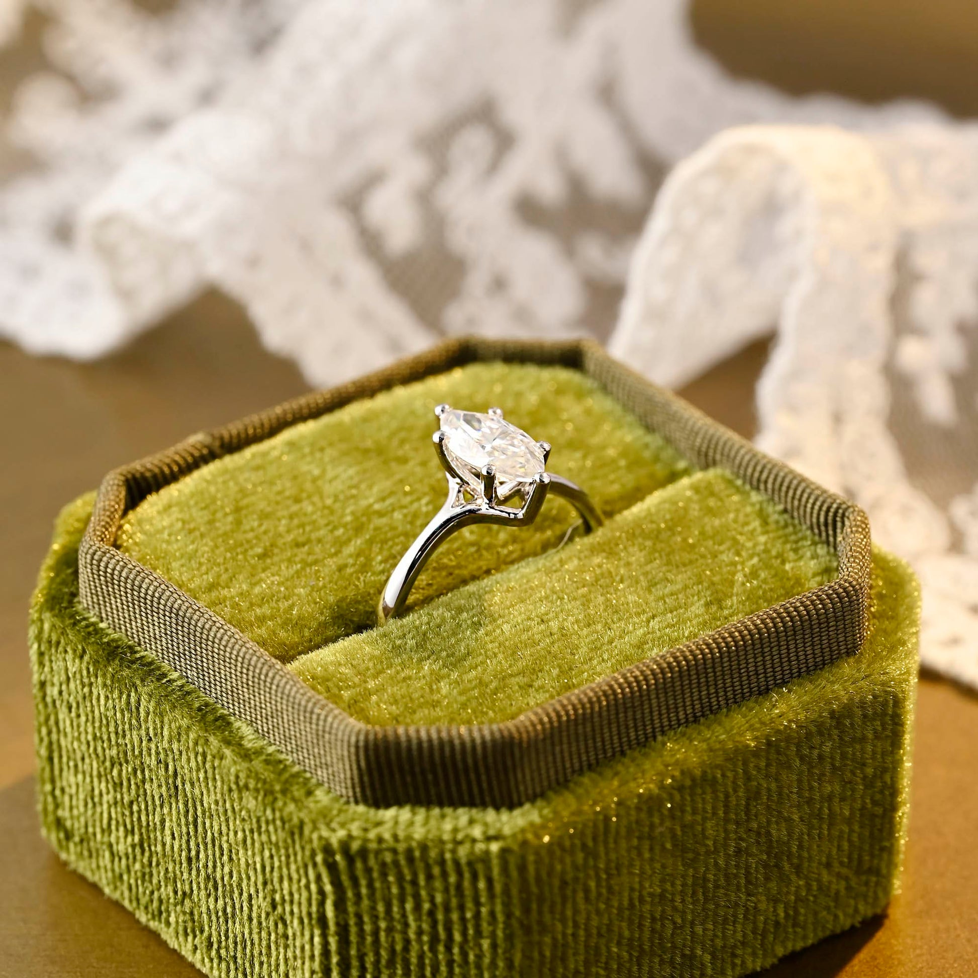2 CT Round Three Stones Lab Grown Diamond Engagement Ring