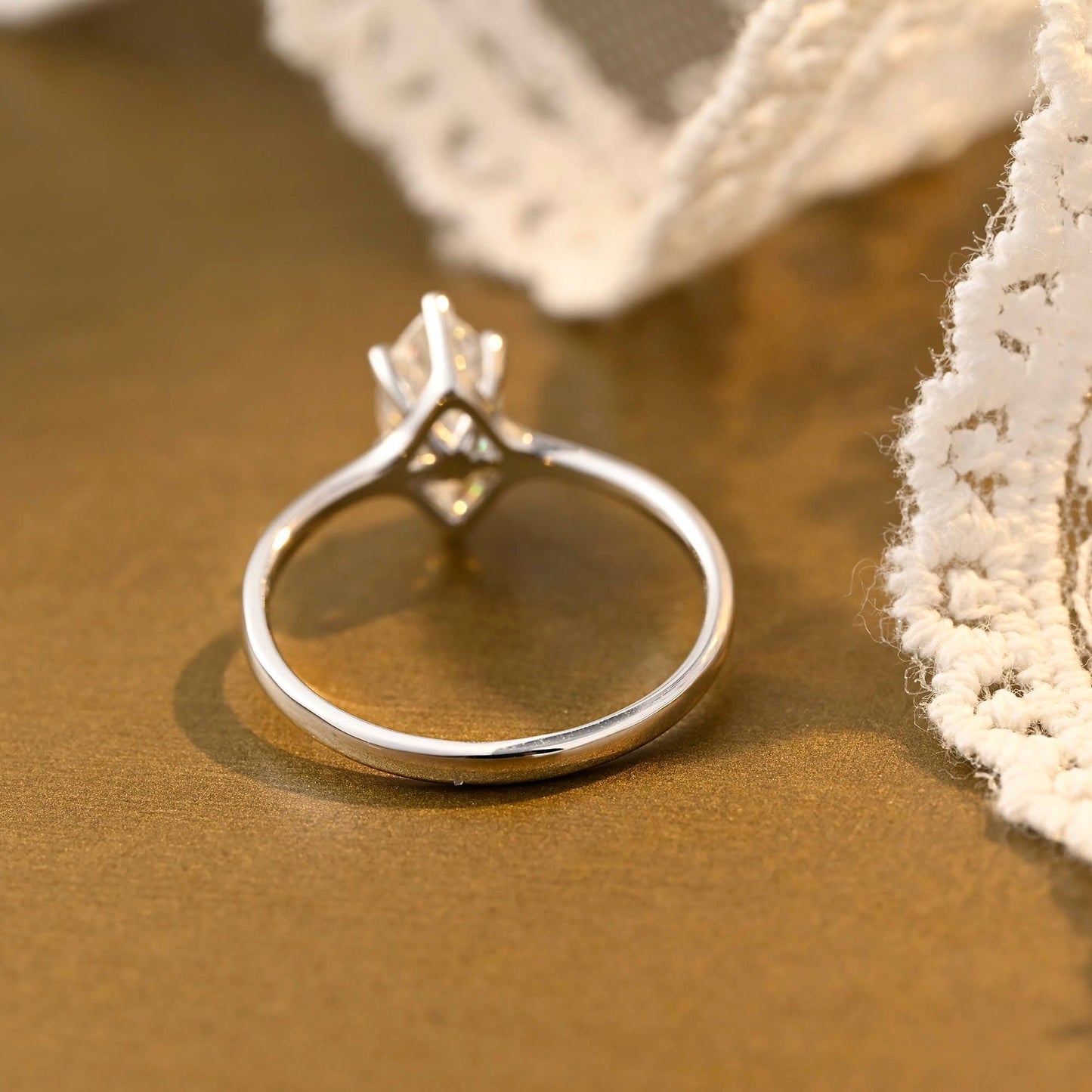 2 CT Round Three Stones Lab Grown Diamond Engagement Ring