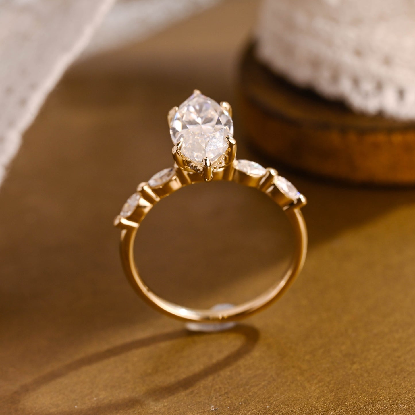 2 CT Round Three Stones Lab Grown Diamond Engagement Ring