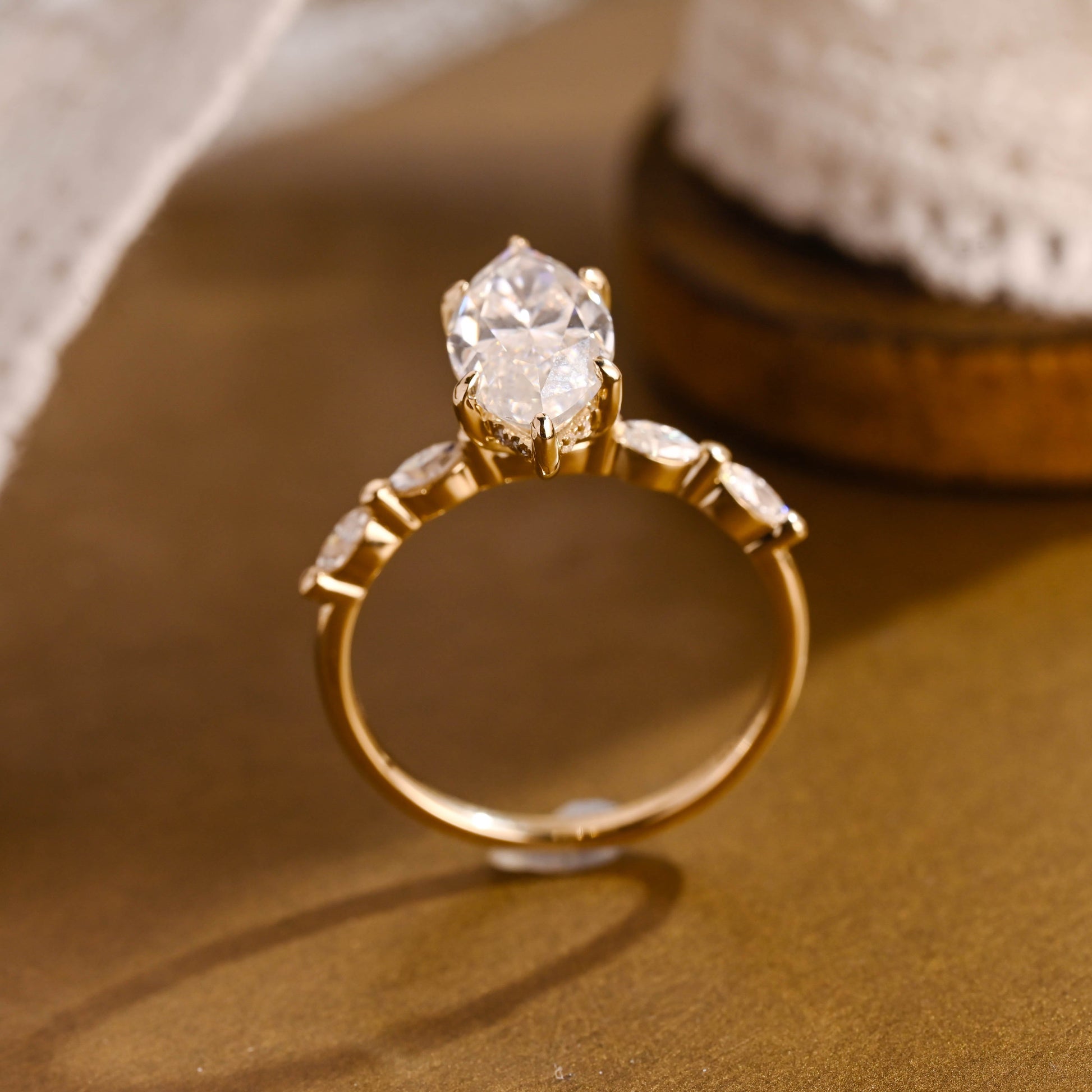 2 CT Round Three Stones Lab Grown Diamond Engagement Ring