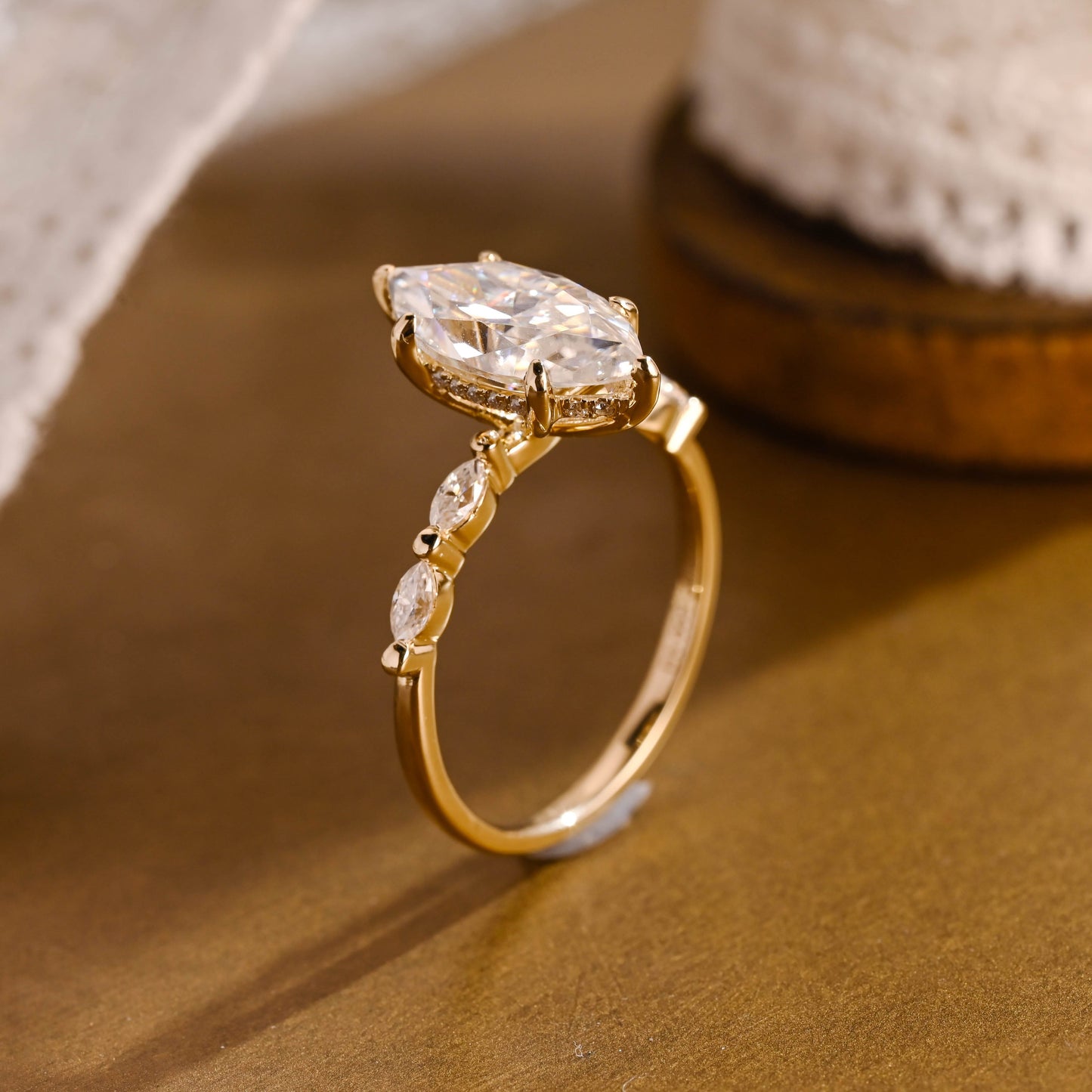 2 CT Round Three Stones Lab Grown Diamond Engagement Ring