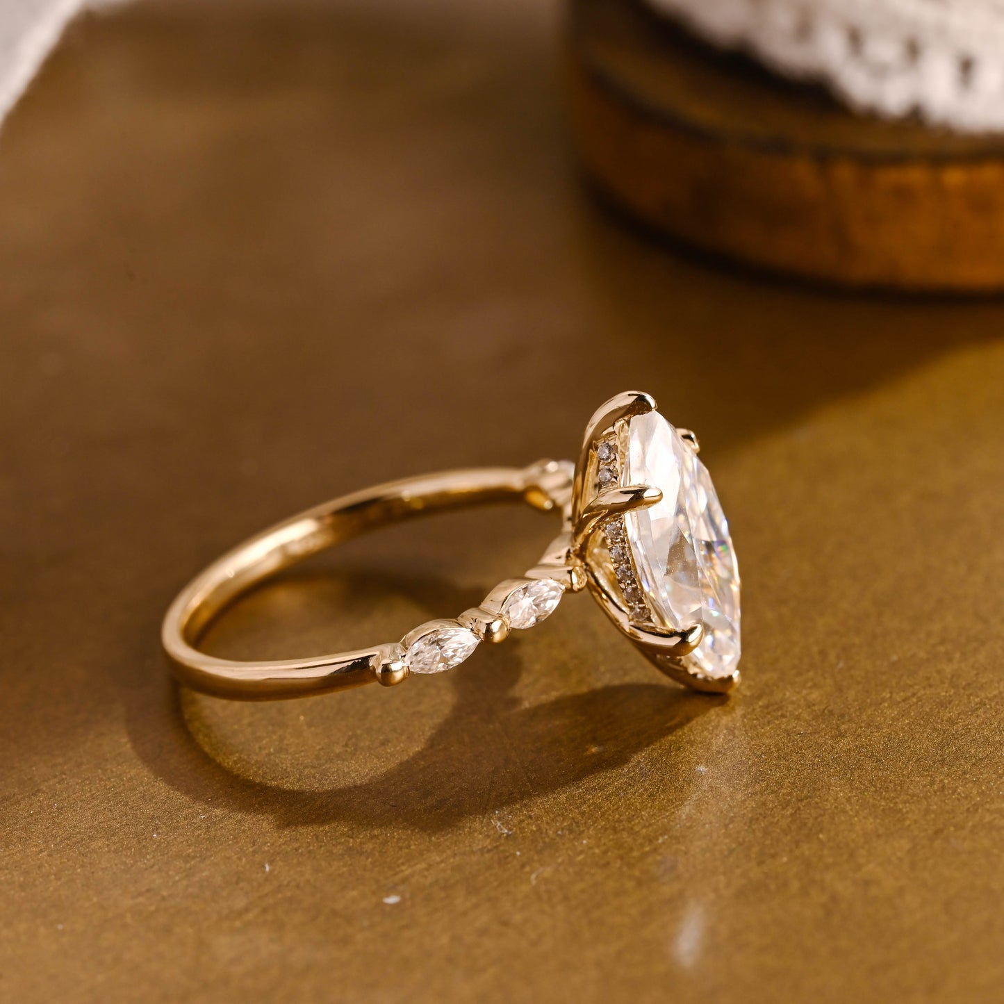 2 CT Round Three Stones Lab Grown Diamond Engagement Ring